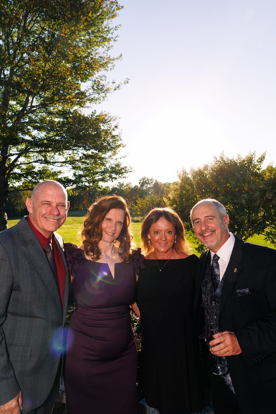 Guests outside before dinner
