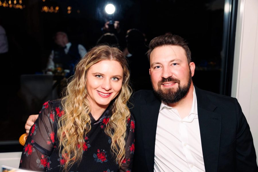 A couple at the gala