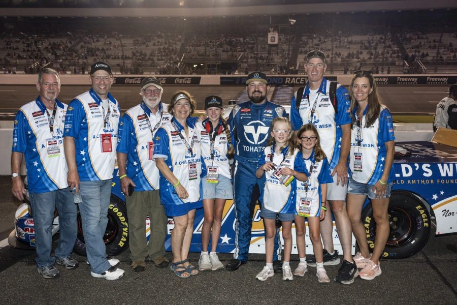 Ashlyn's family with Spencer Boyd and the No. 76 truck