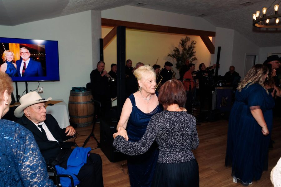 Dancing as the band plays