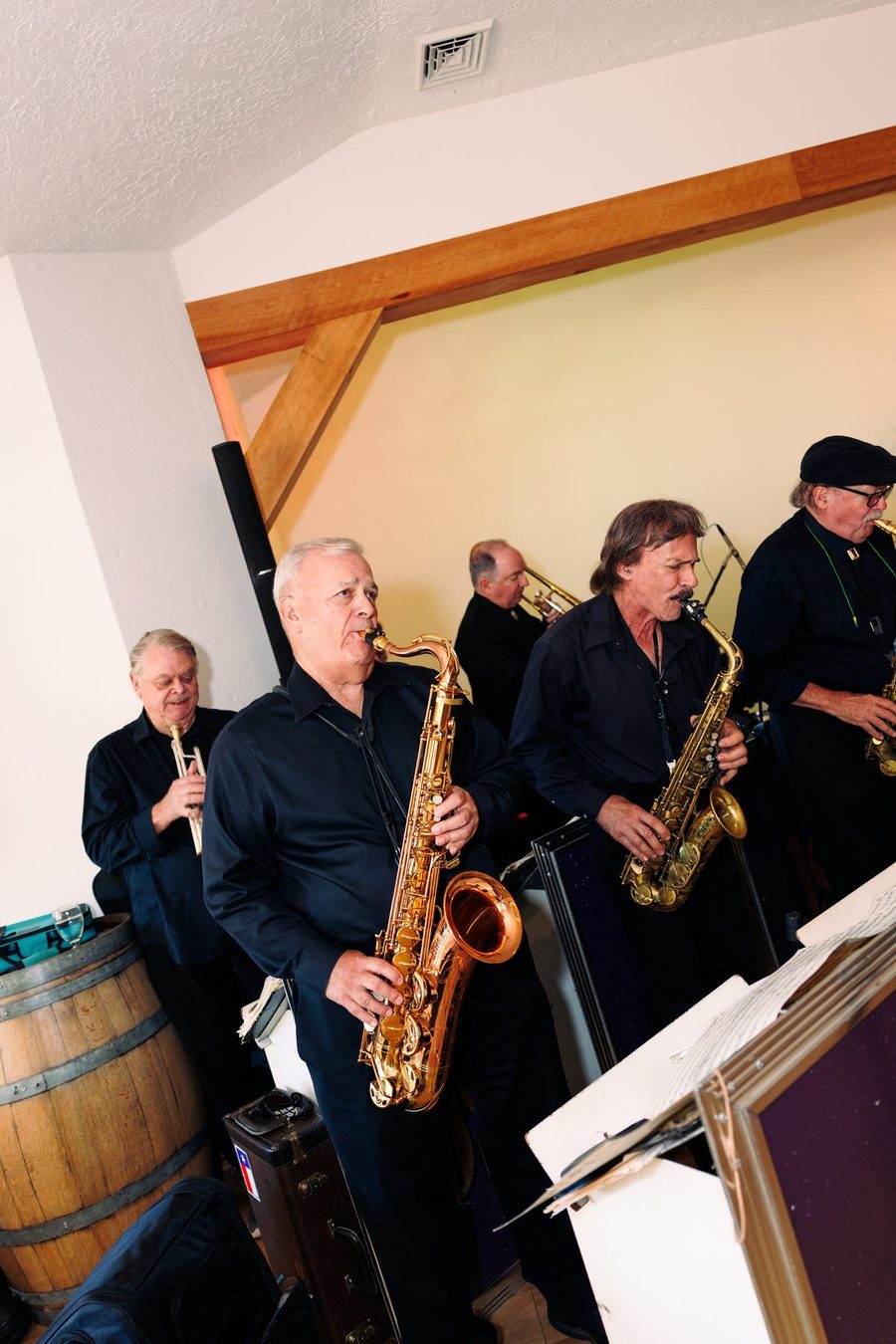 Saxophone section of the orchestra