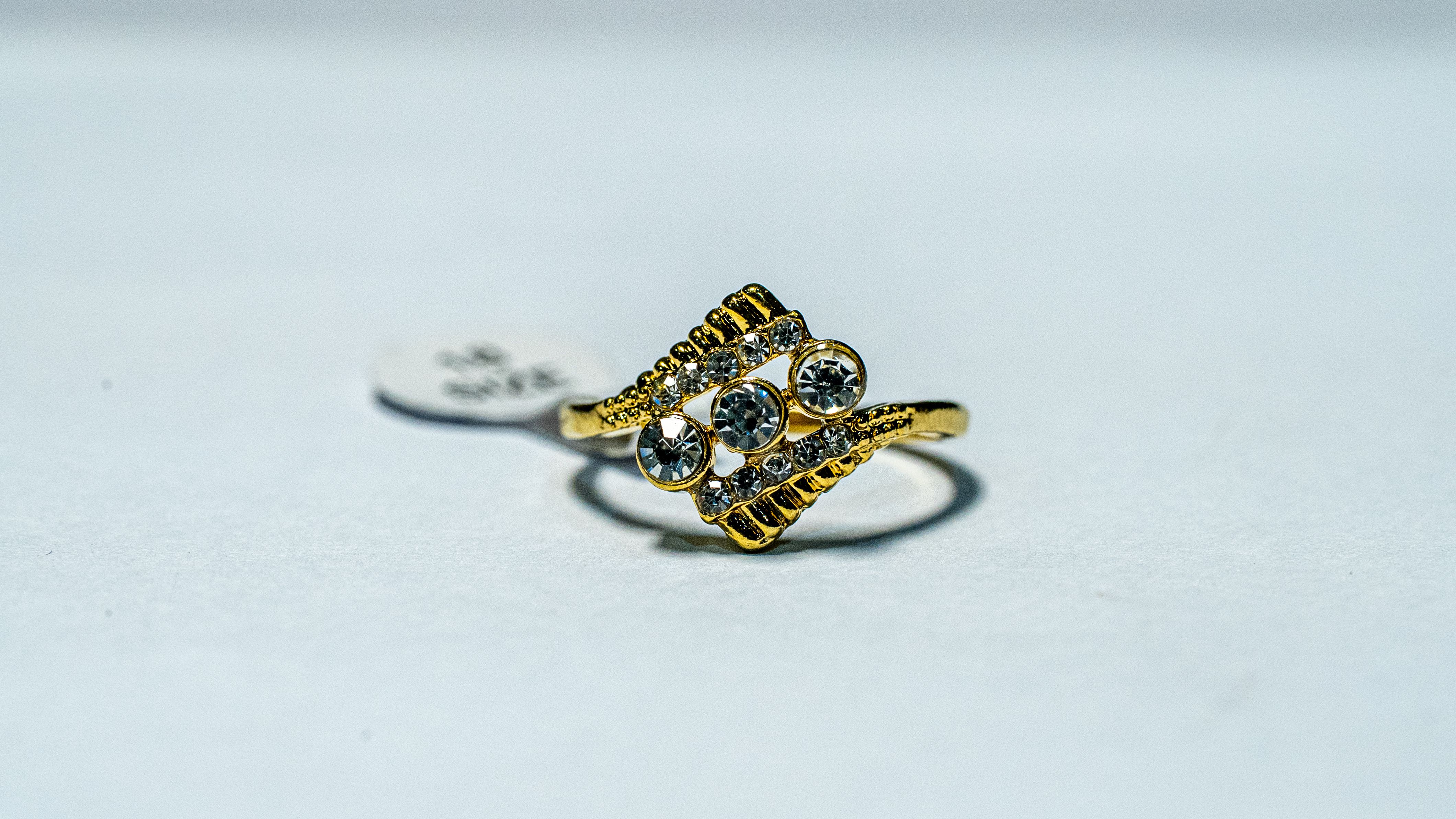 Golden Crown Cluster Ring