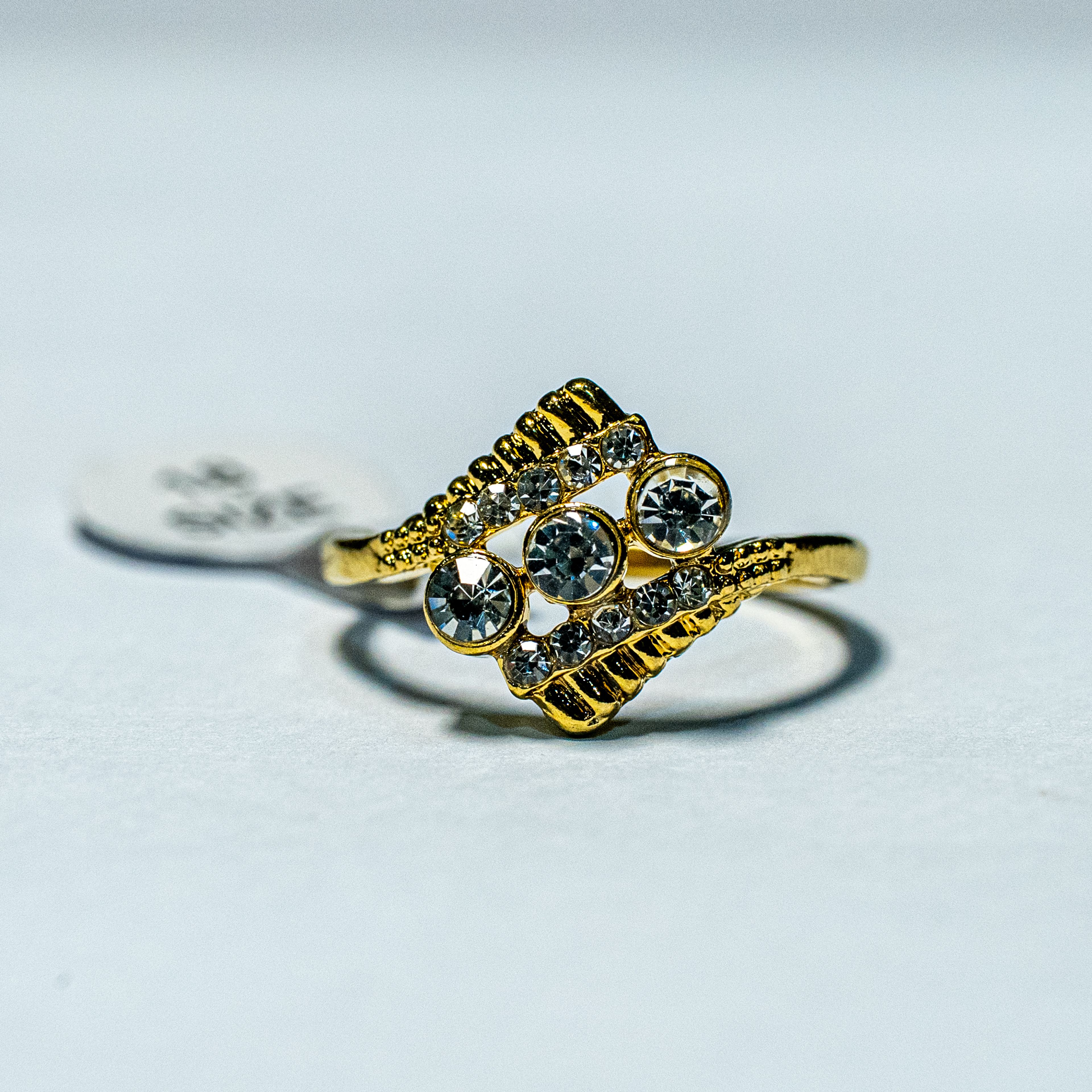 Golden Crown Cluster Ring