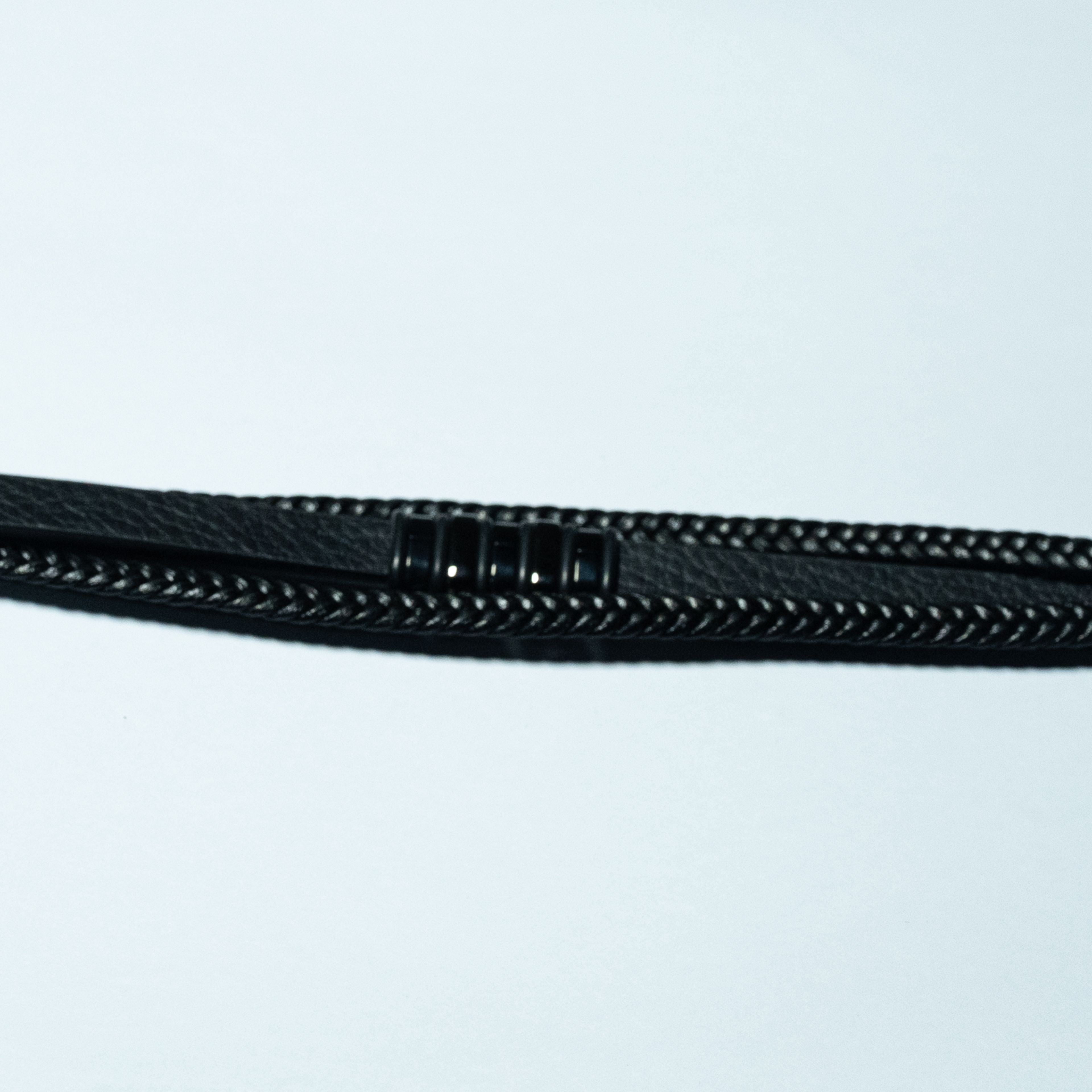 Black Double Row Chain Bracelet