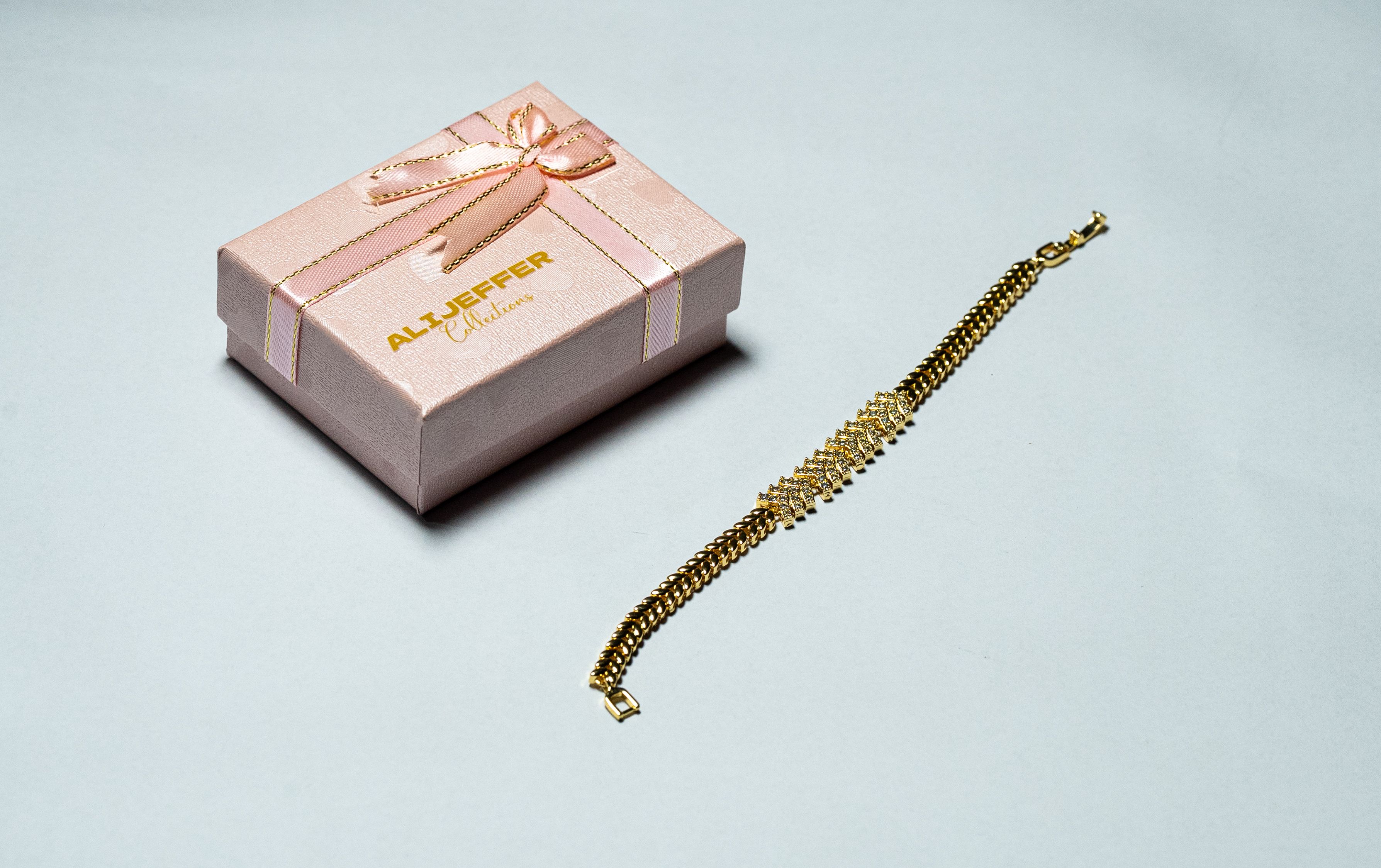 Golden Crystal Tennis Bracelet thumbnail 2