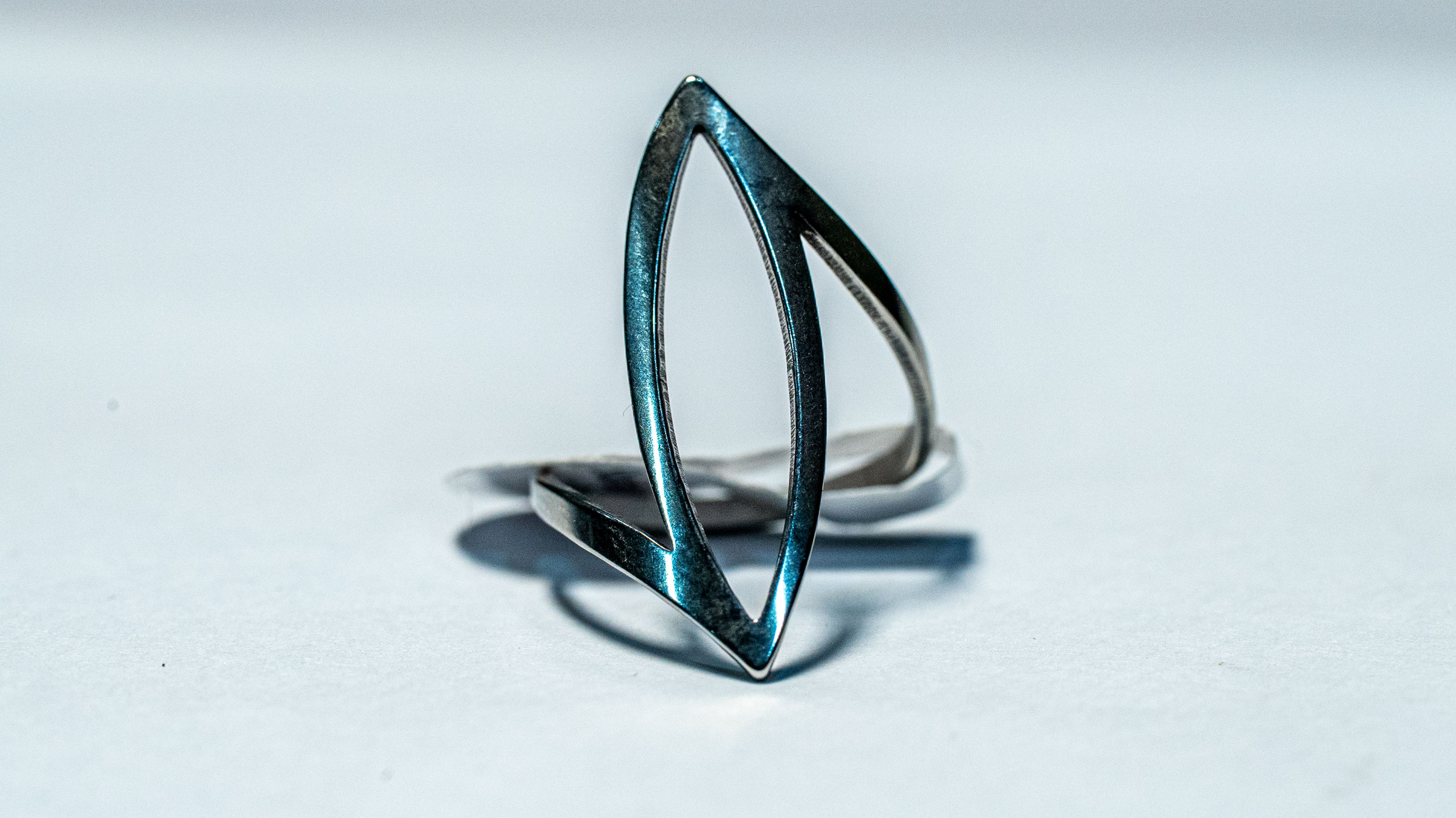Open Leaf Outline Ring