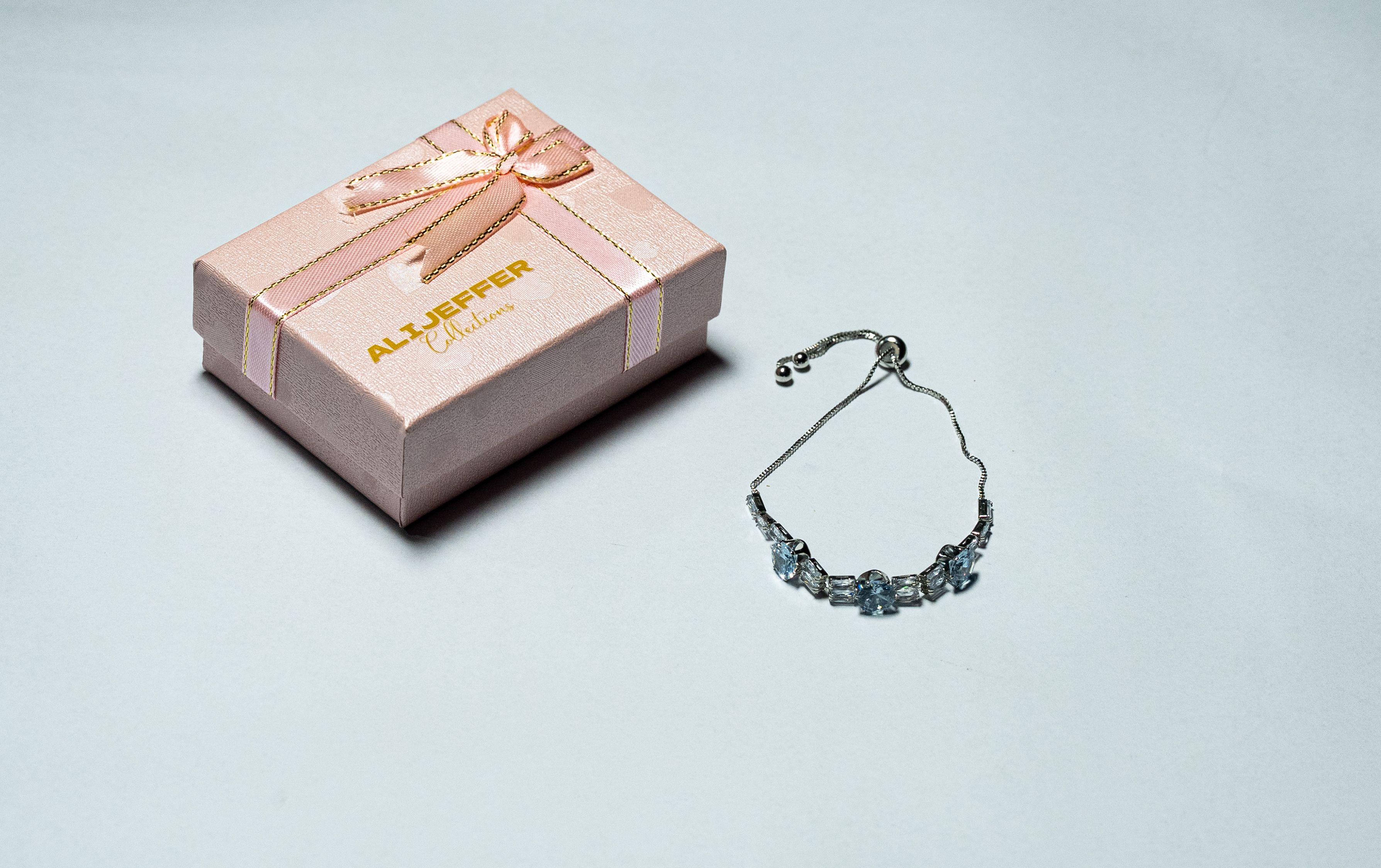 Aqua Crystal Adjustable Bracelet thumbnail 2
