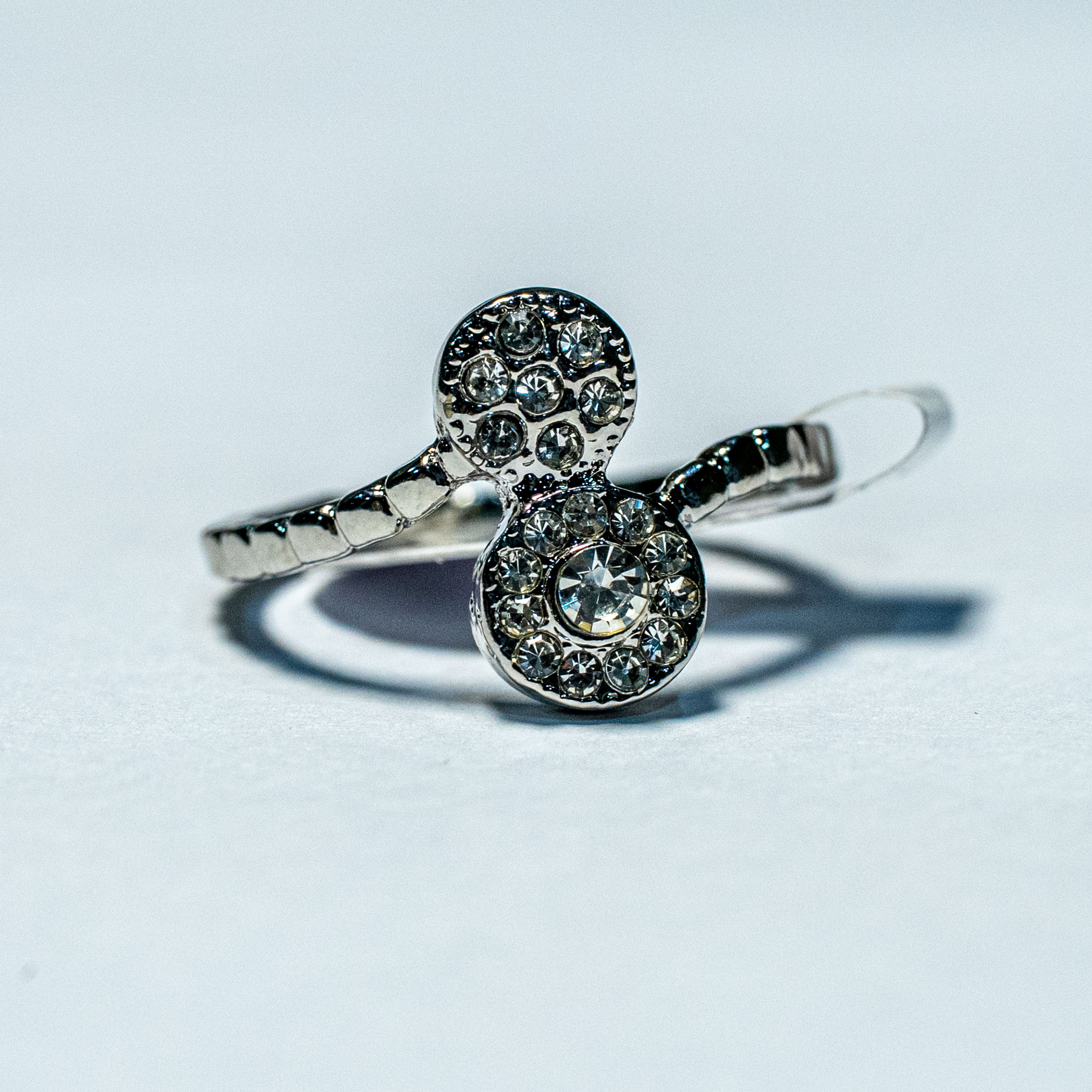 Crystal Clover Split Ring