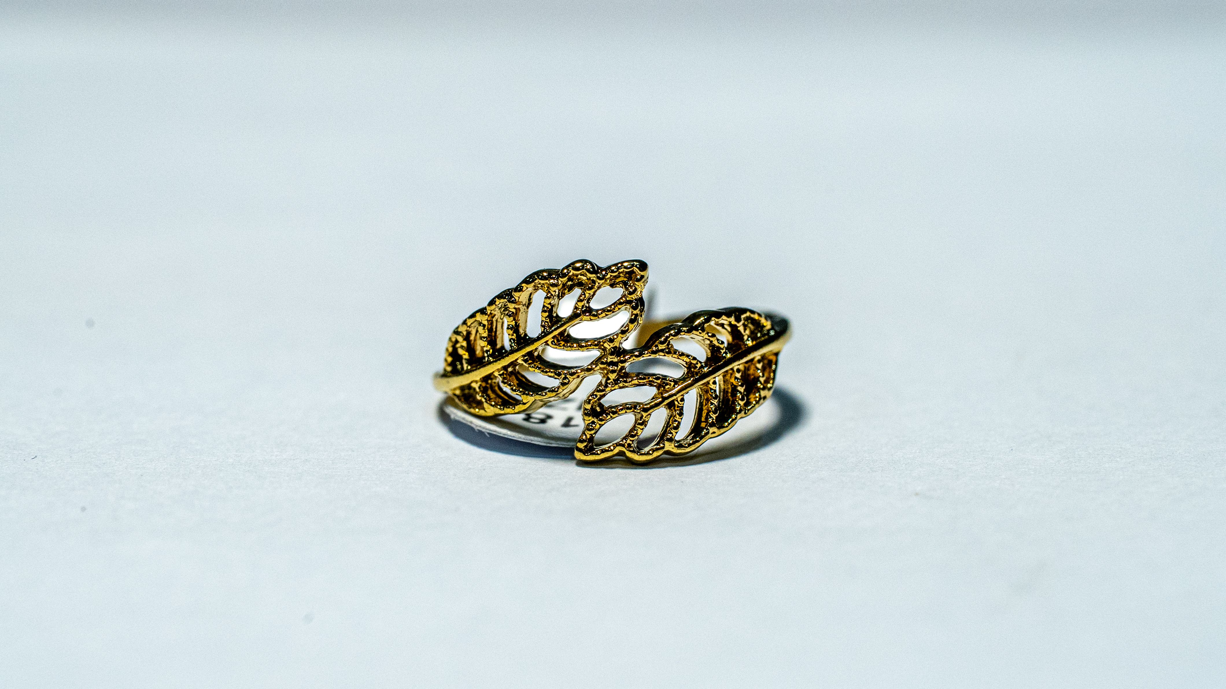 Golden Leaf Wrap Ring