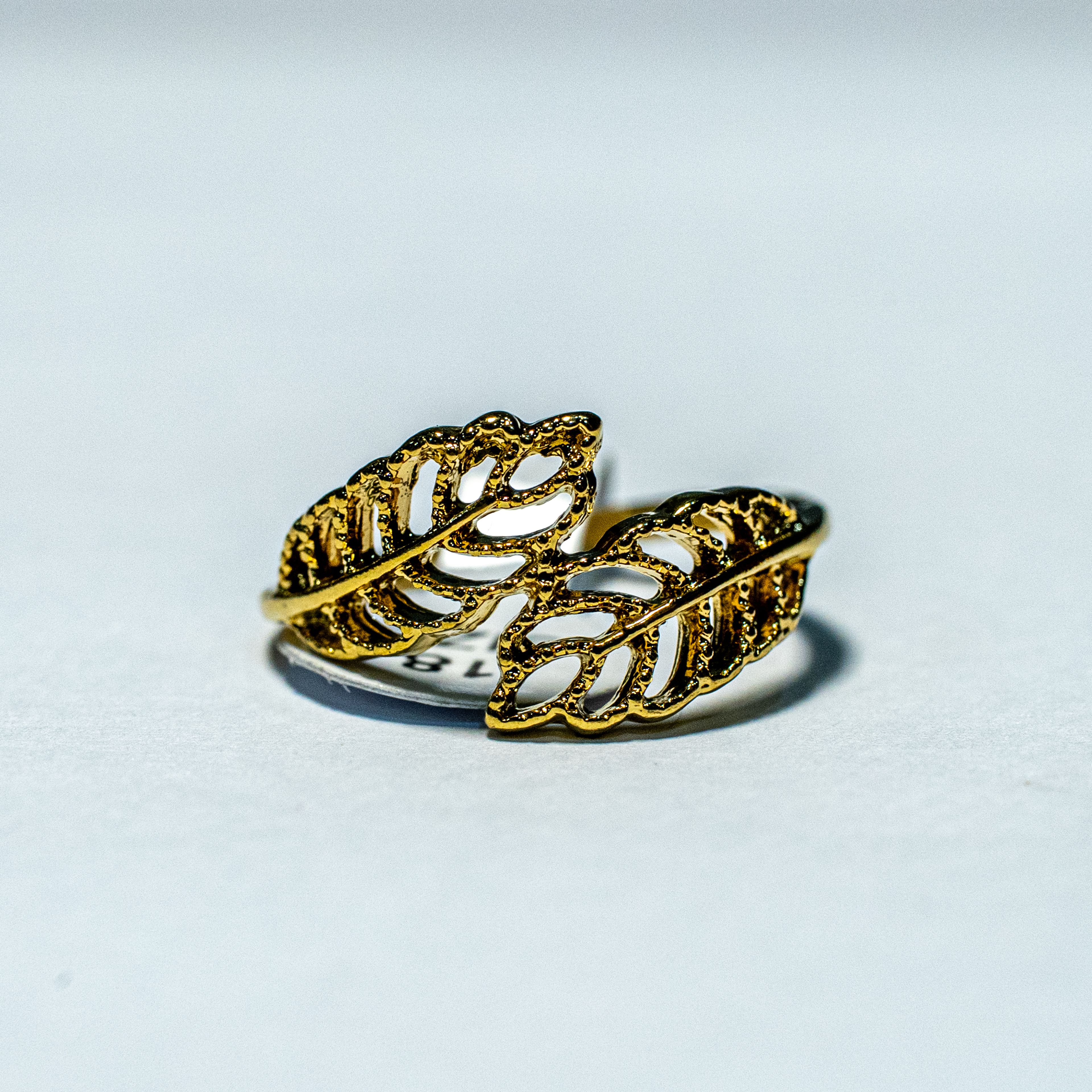 Golden Leaf Wrap Ring