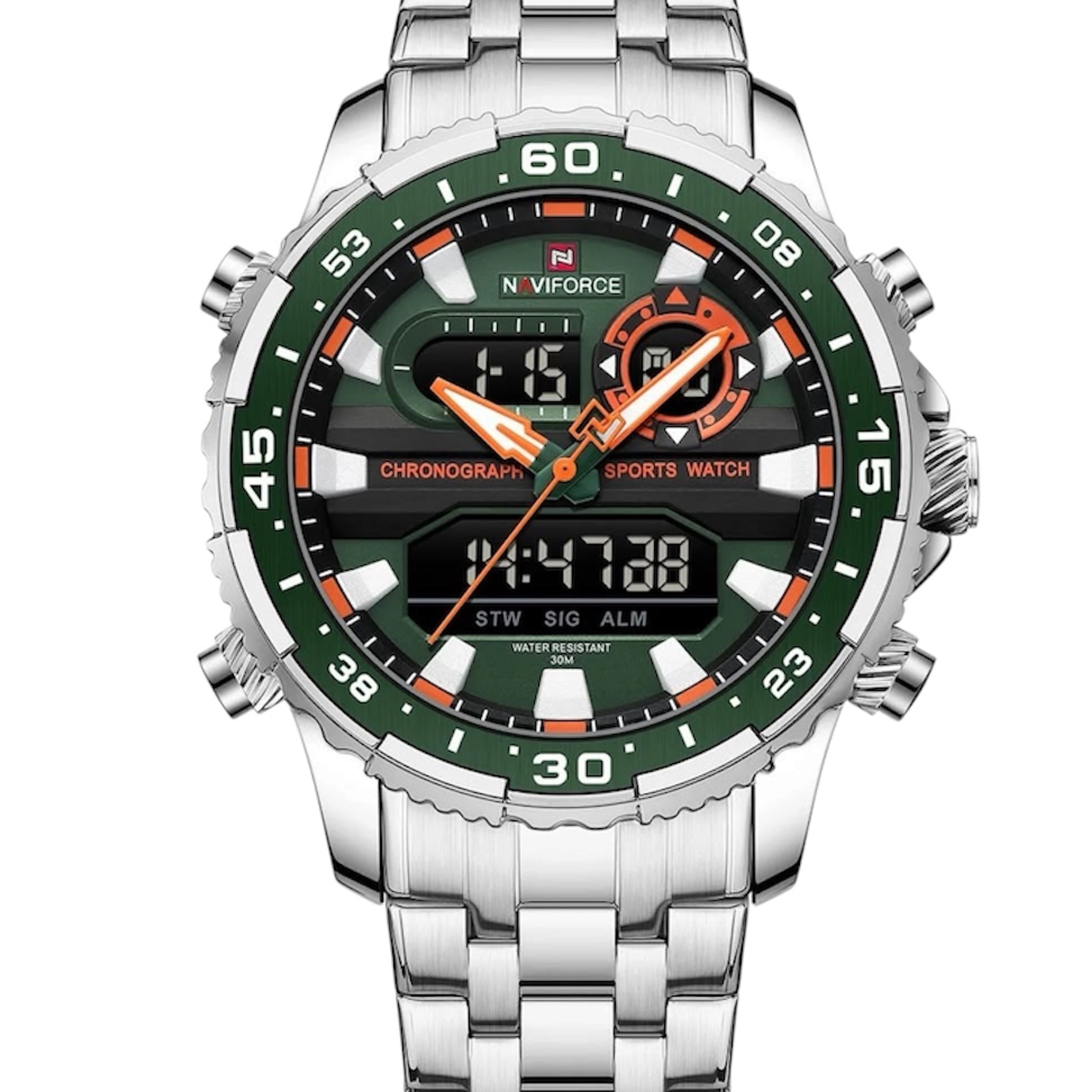 Naviforce Chronograph Sports Watch Steel
