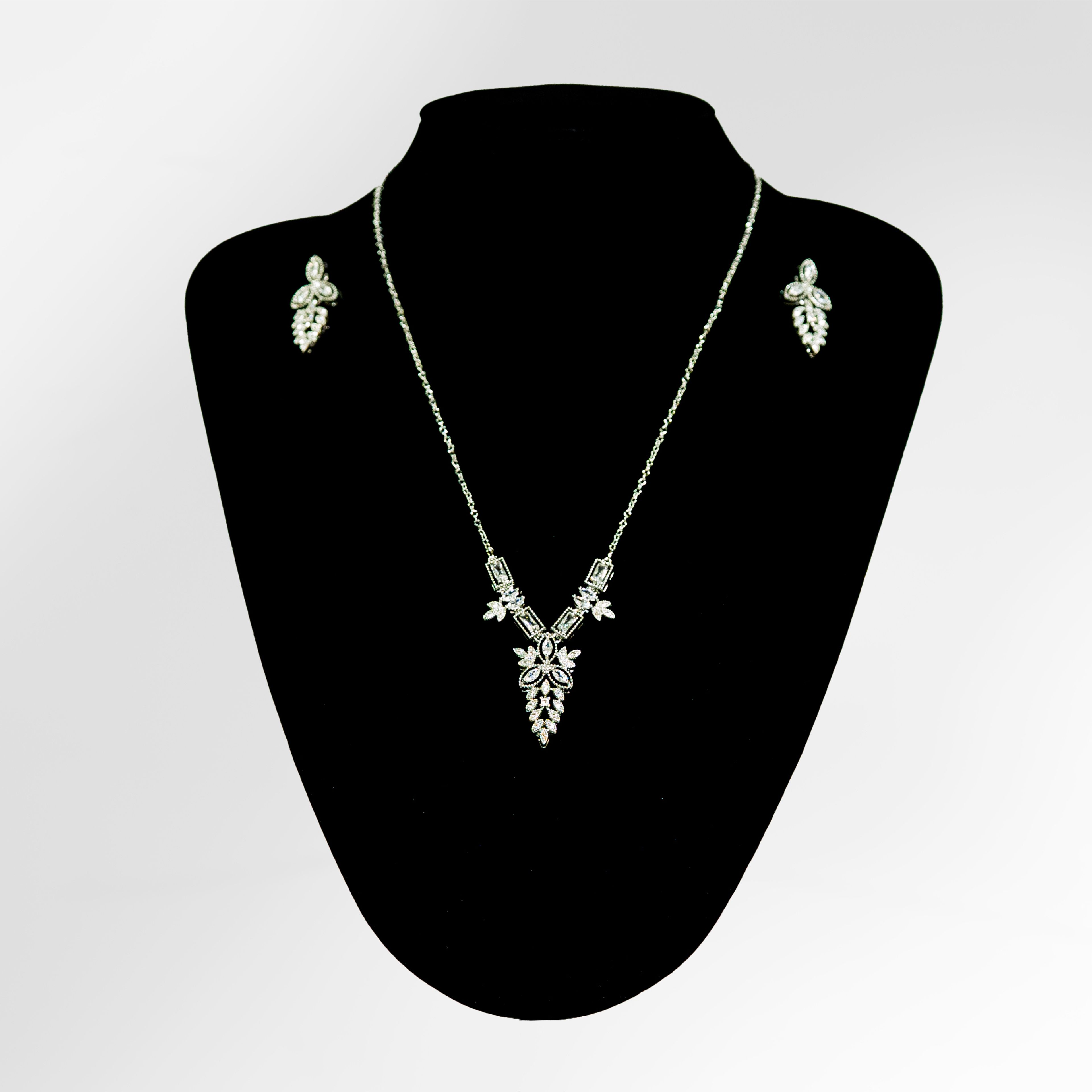 Botanical Drop Necklace and Earring Set