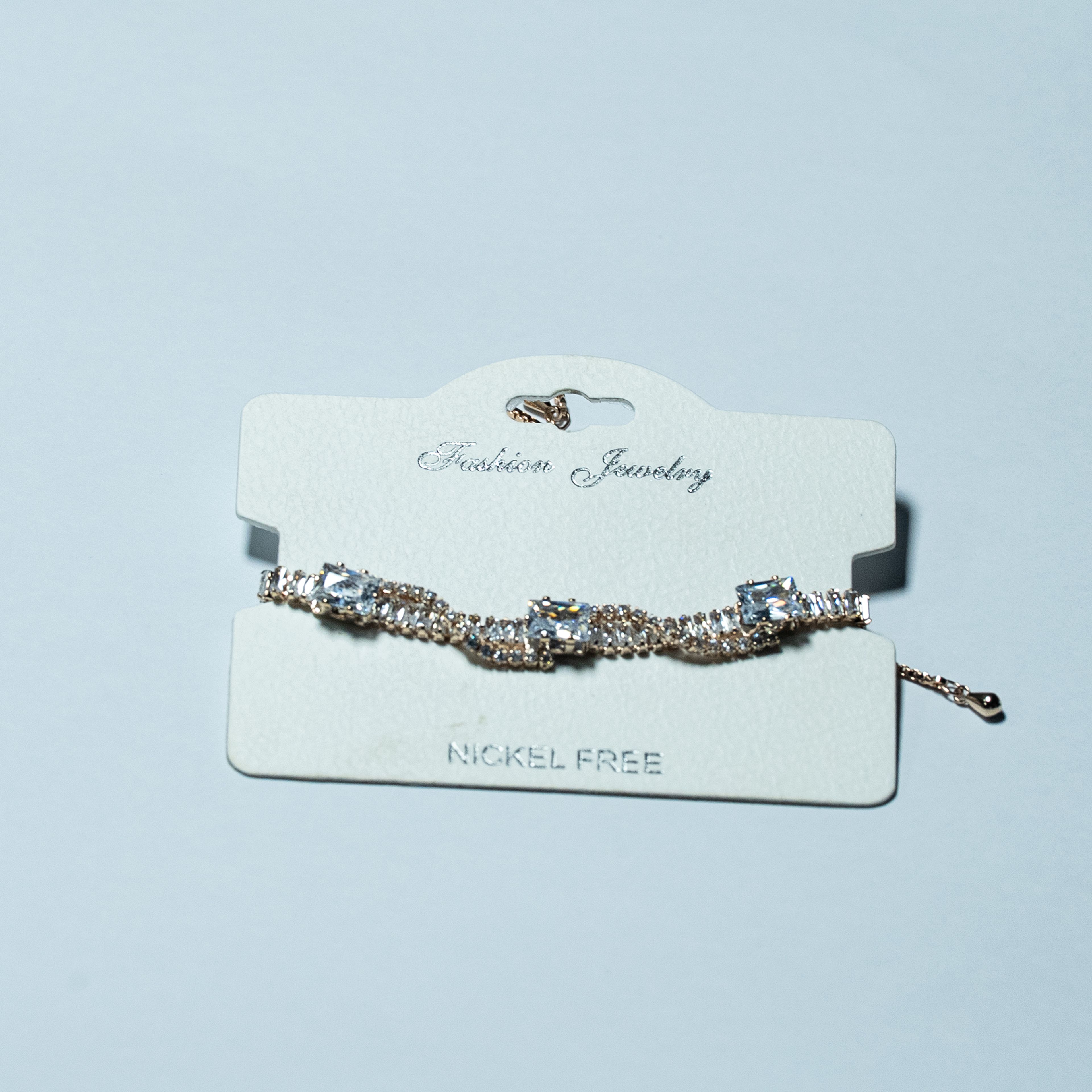 Rose Baguette Wave Bracelet