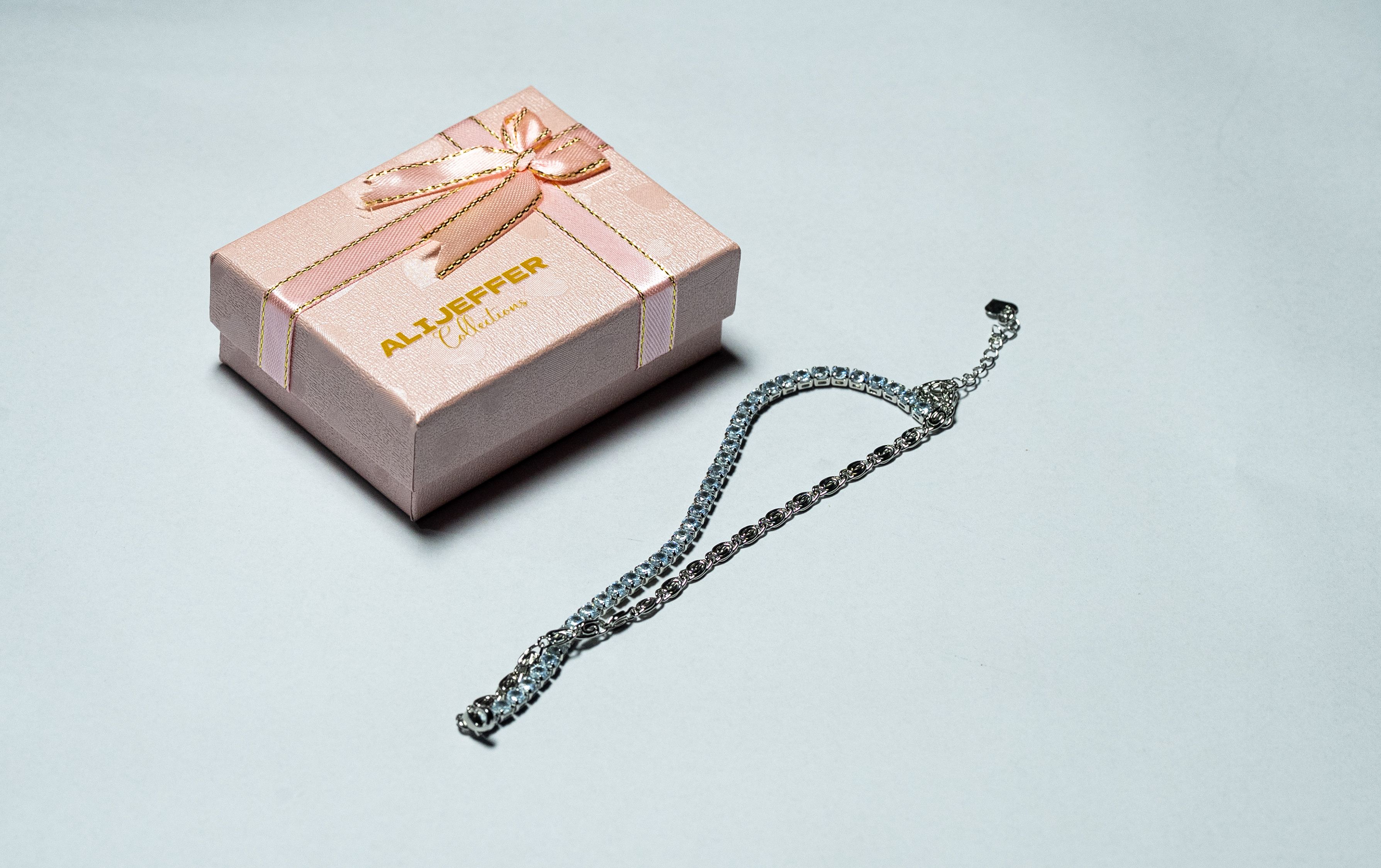 Silver Twin Row Tennis Bracelet thumbnail 2