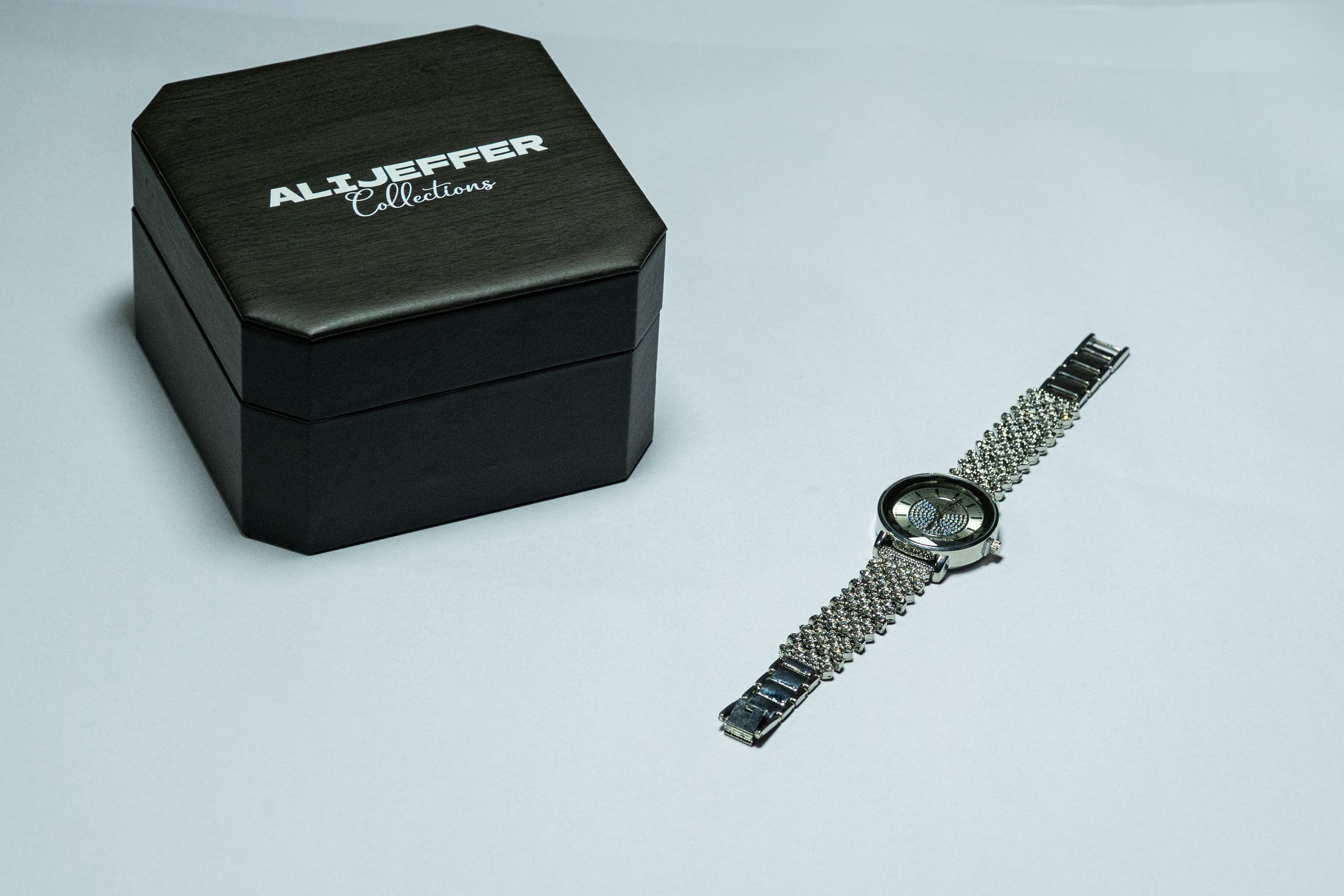Citzens Silver Round Half-Pave Crystal Watch thumbnail 2