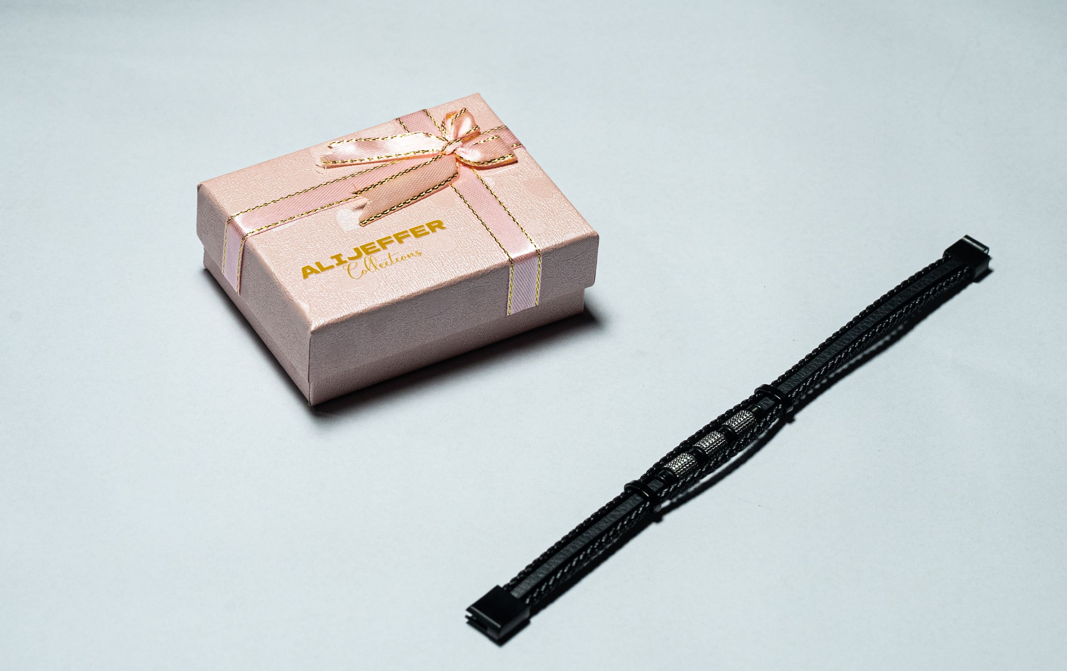 Black Braided Bar Bracelet thumbnail 2