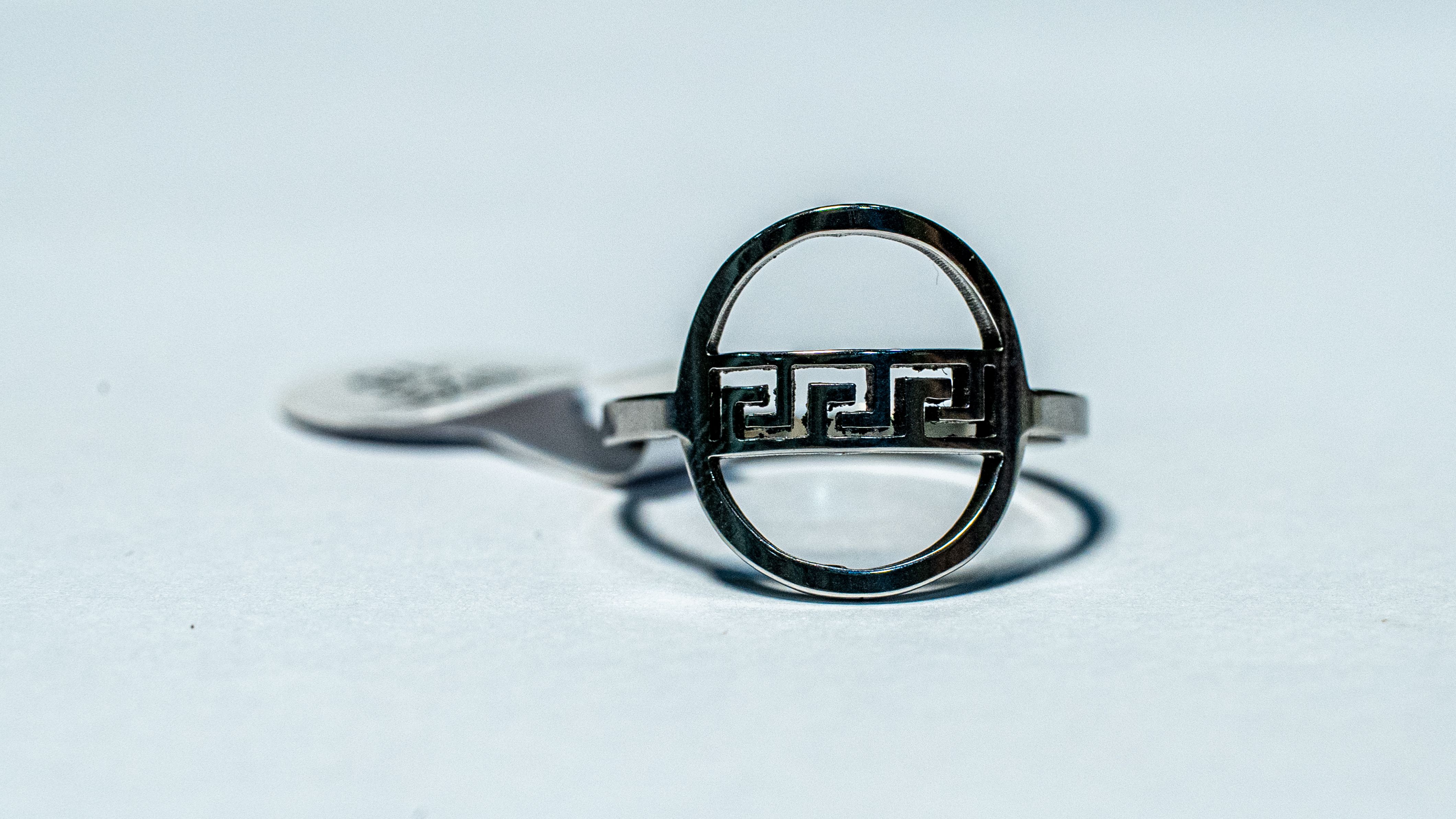 Greek Key Circle Ring