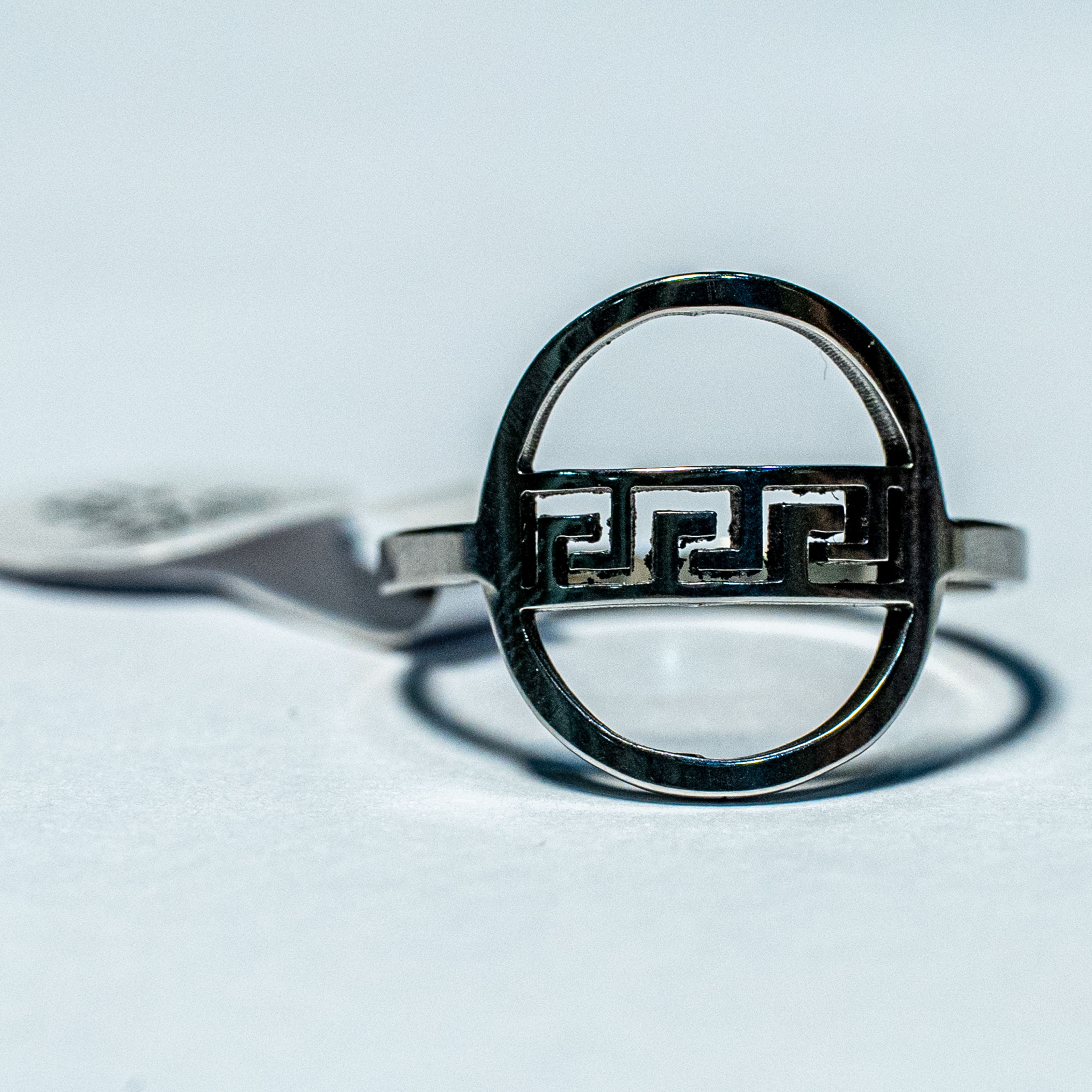 Greek Key Circle Ring