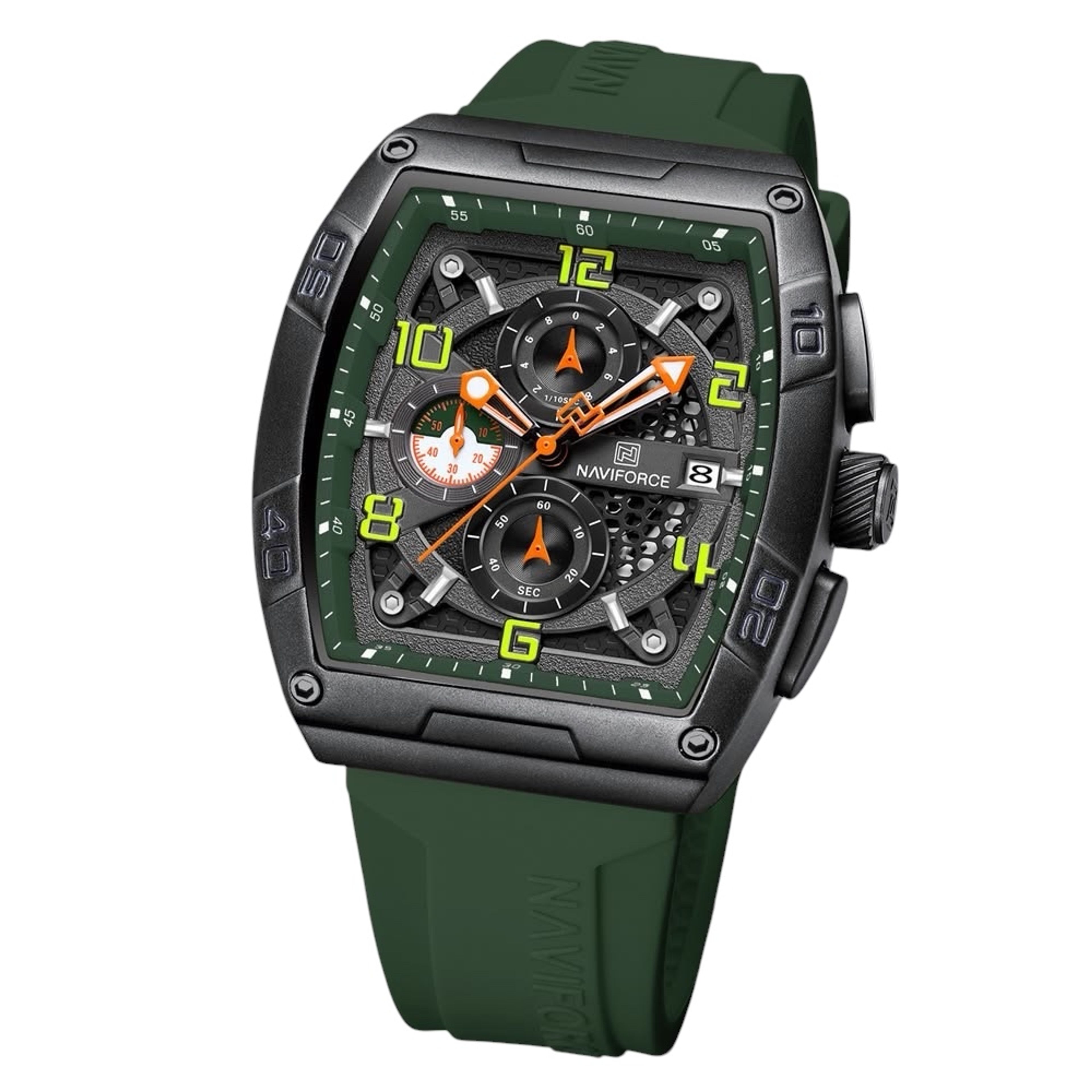 Naviforce Tonneau Skeleton Chronograph