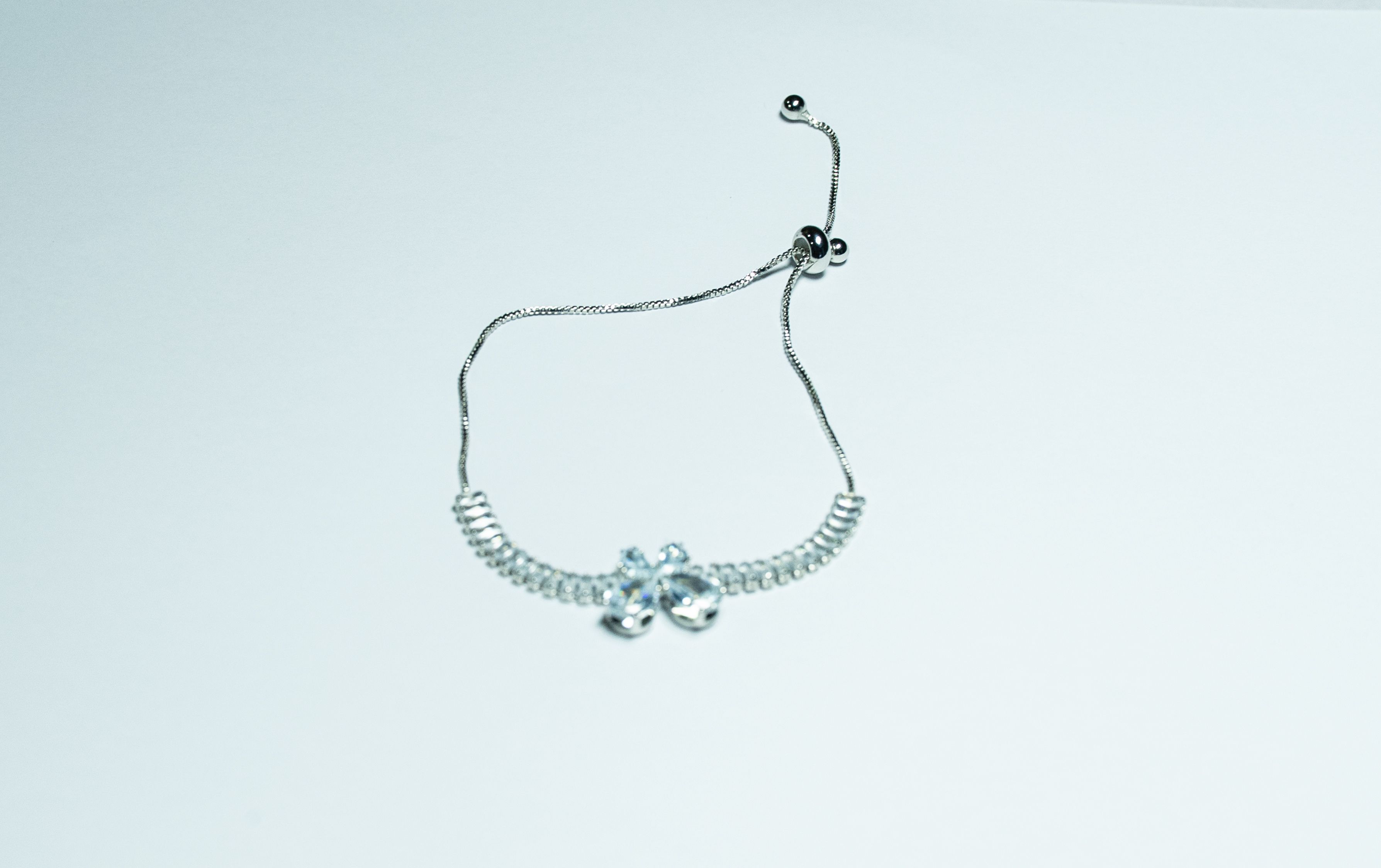Silver Butterfly Adjustable Bracelet
