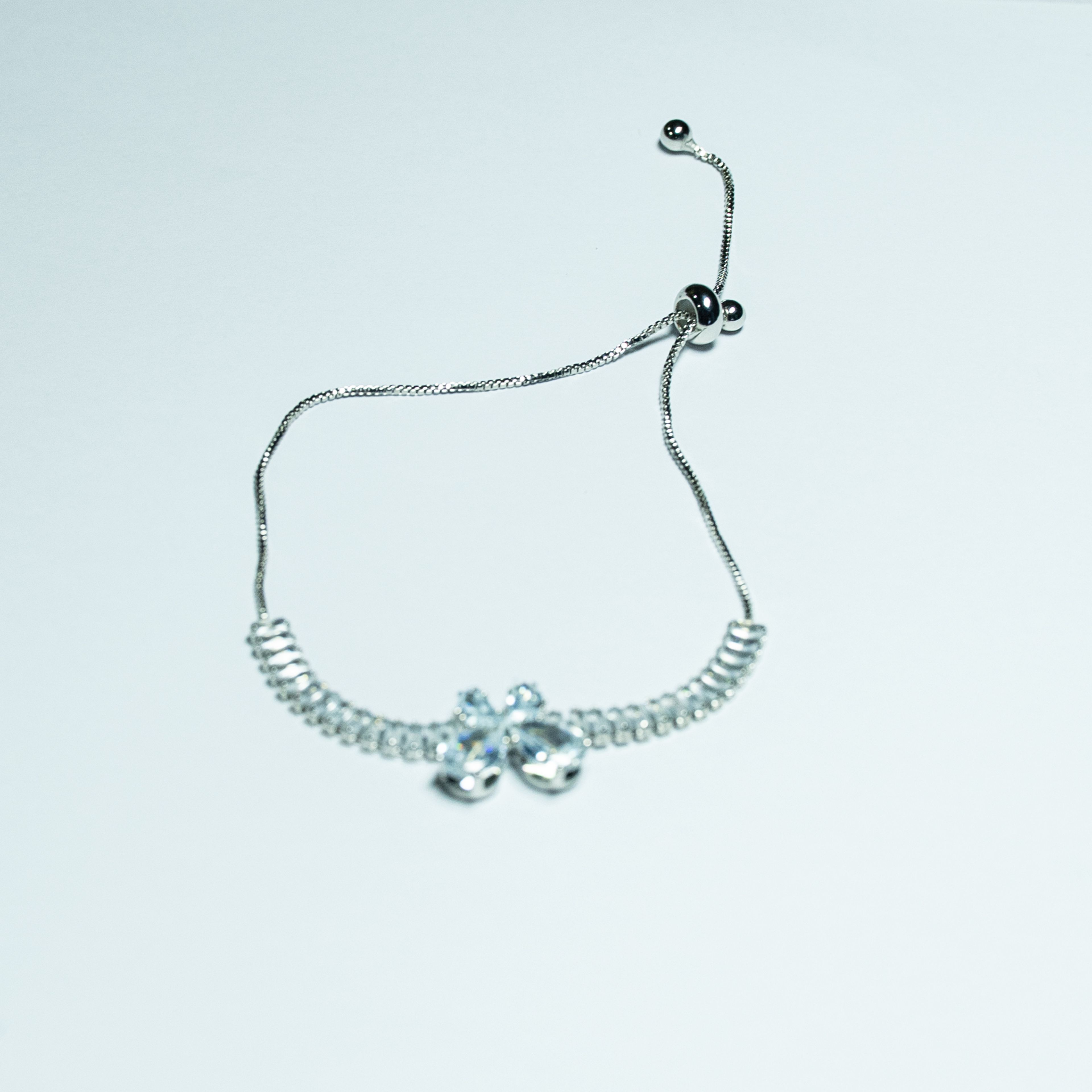 Silver Butterfly Adjustable Bracelet