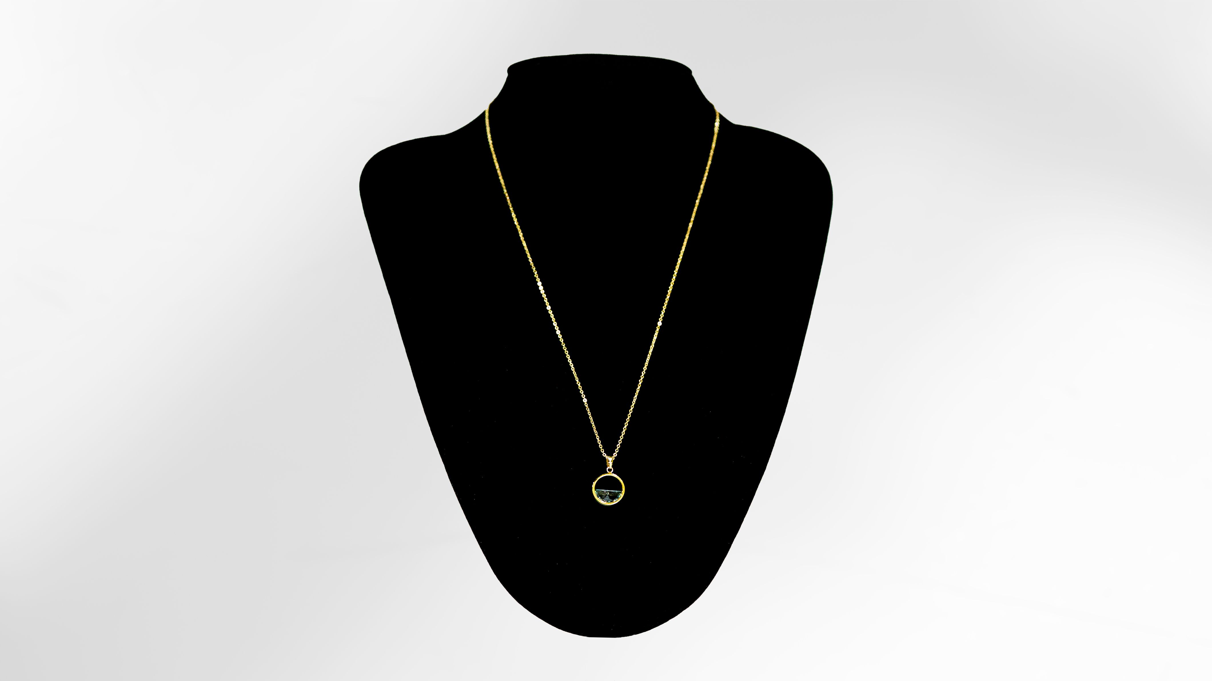 Midnight Circle Pendant Necklace