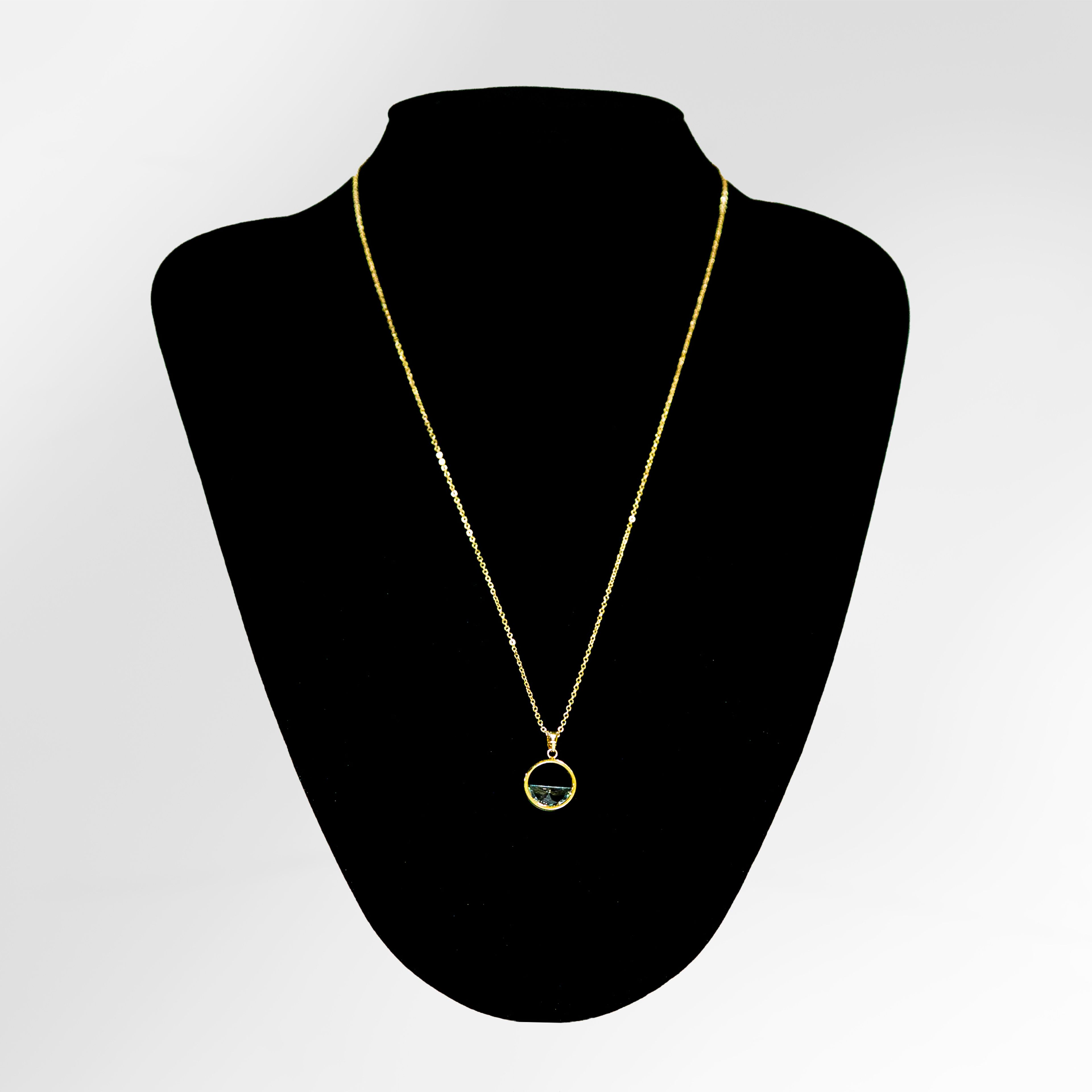 Midnight Circle Pendant Necklace