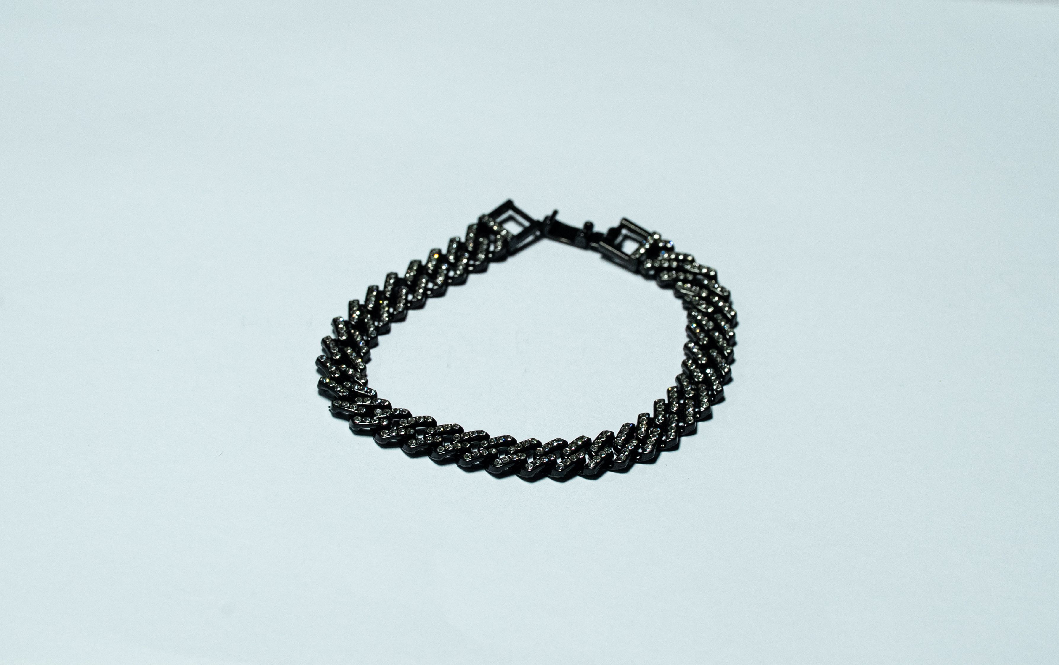 Black Crystal Chevron Bracelet