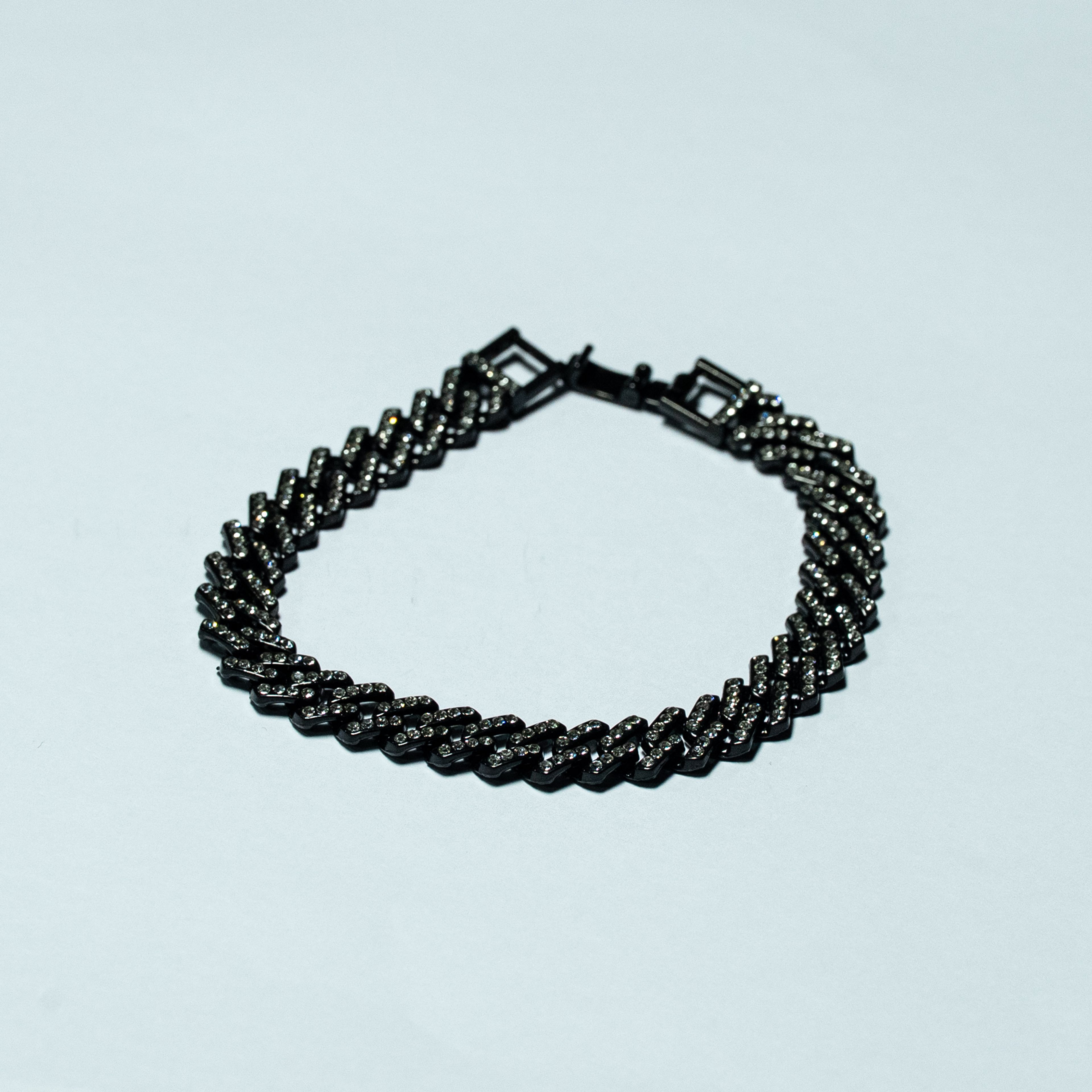 Black Crystal Chevron Bracelet