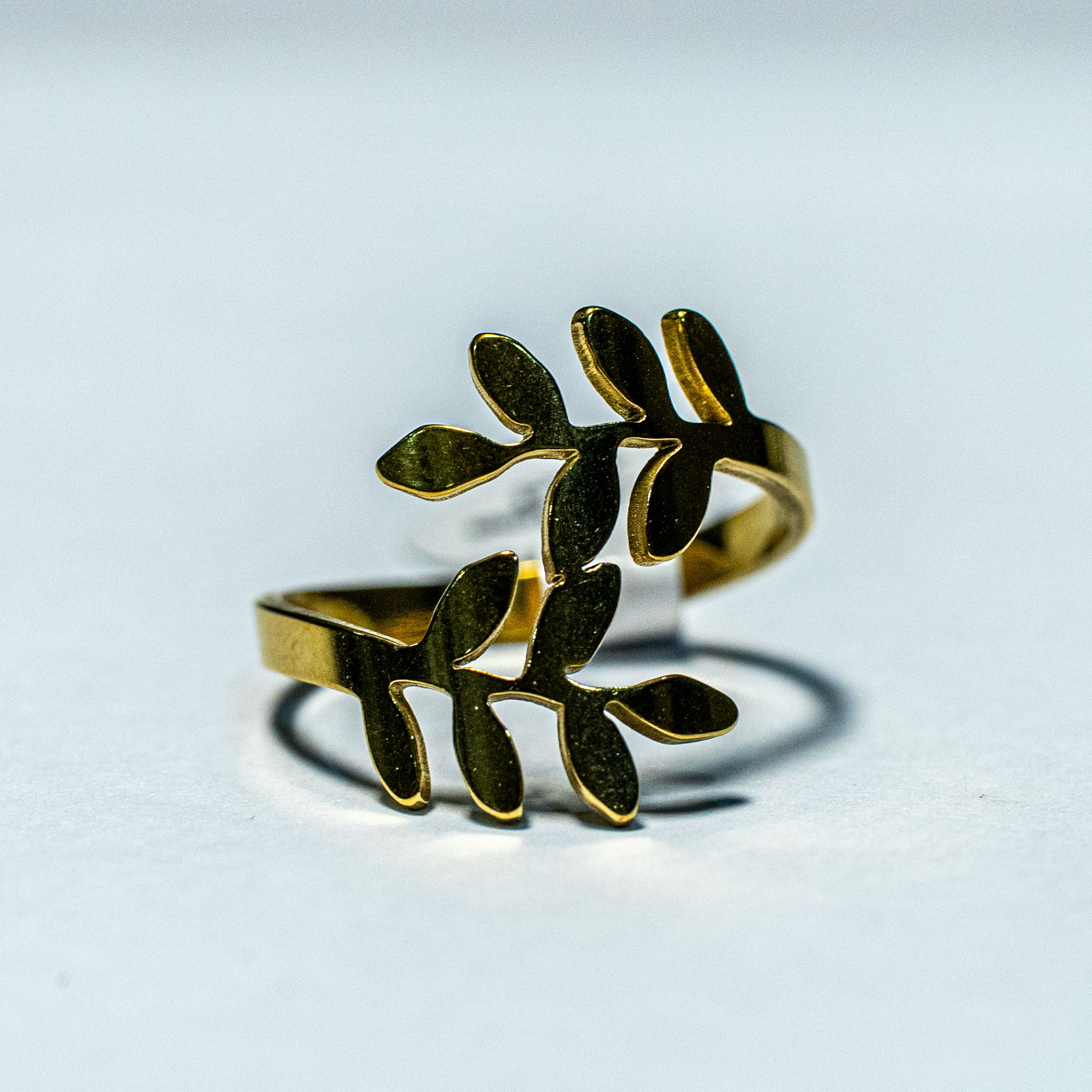 Golden Leaf Cuff Ring