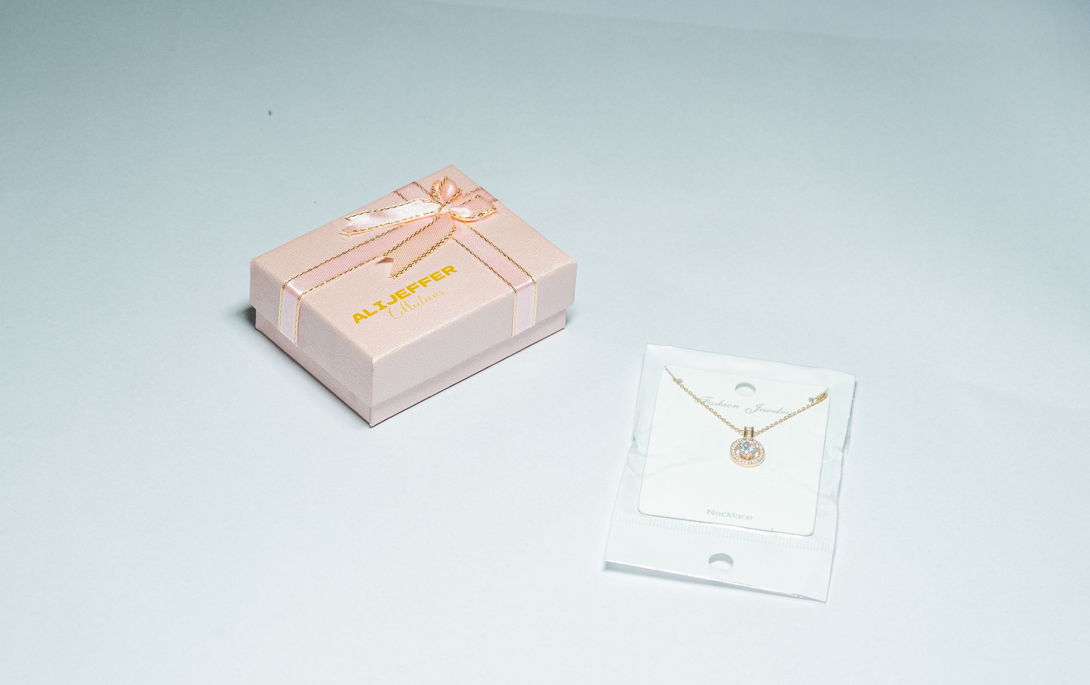 Double Halo Pendant Necklace and Earring Set thumbnail 2