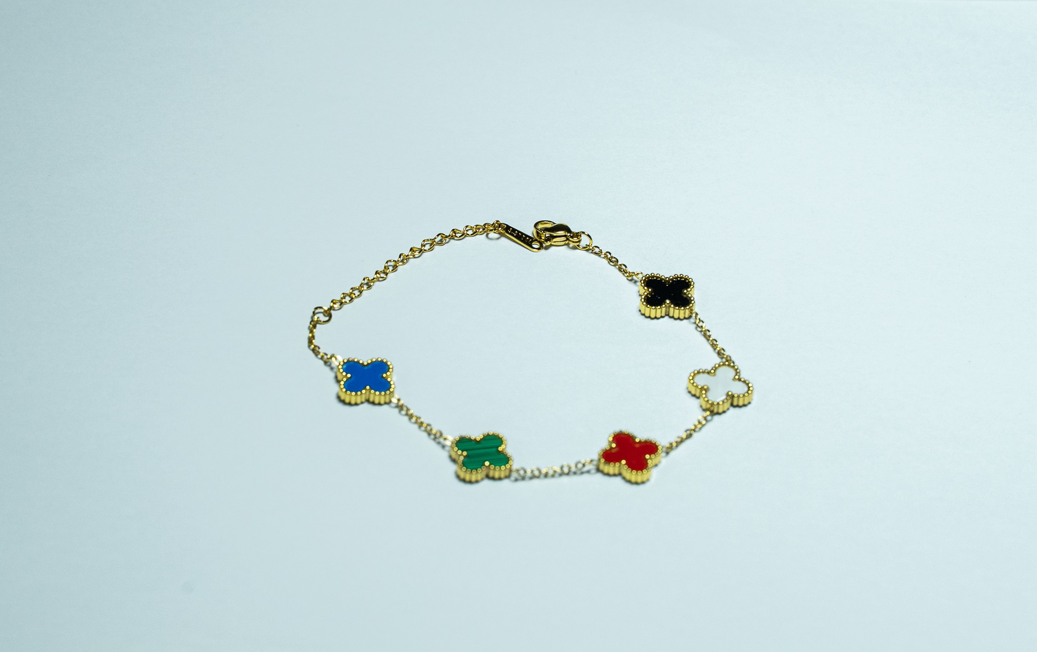 Multicolor Clover Station Bracelet