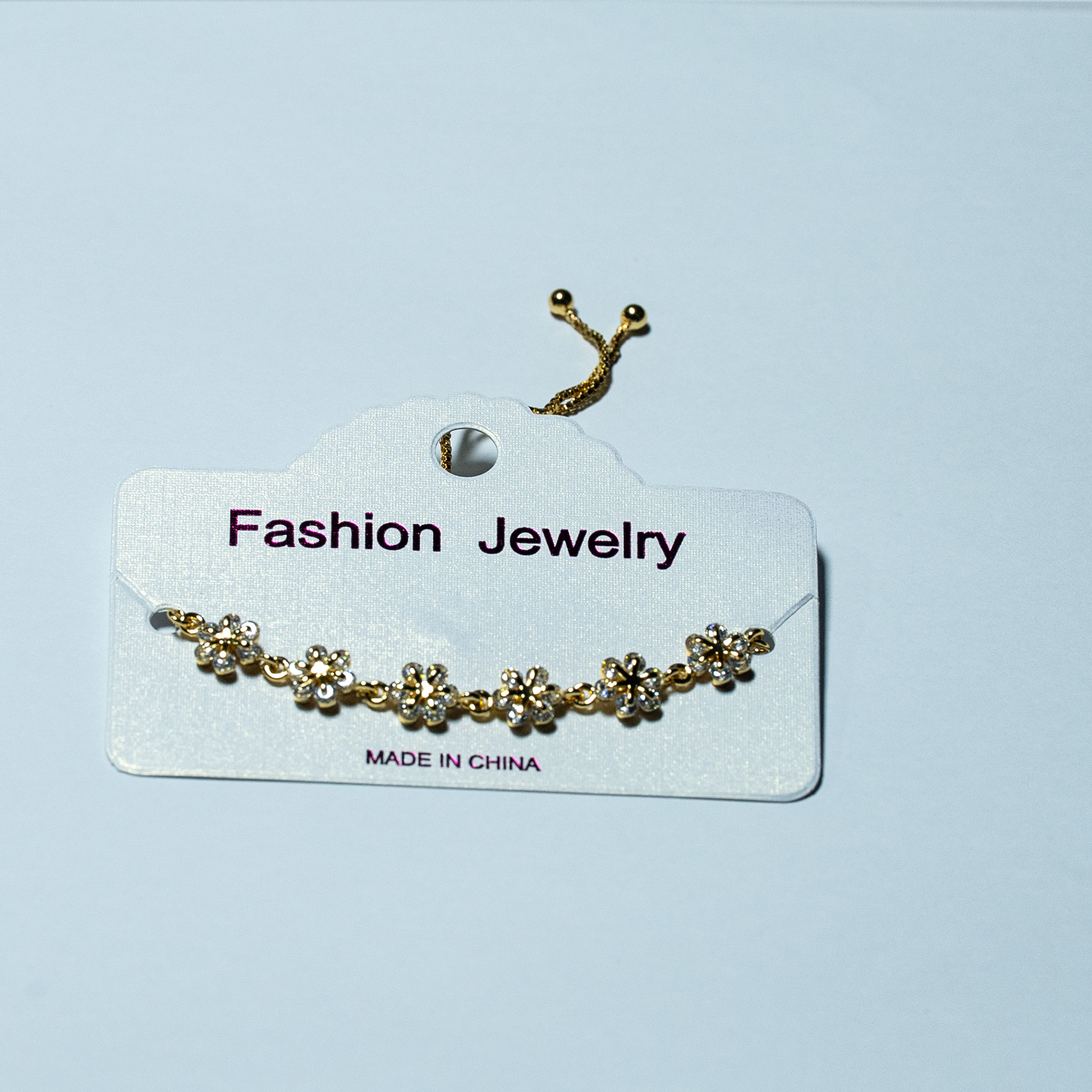 Gold Floral Crystal Bracelet