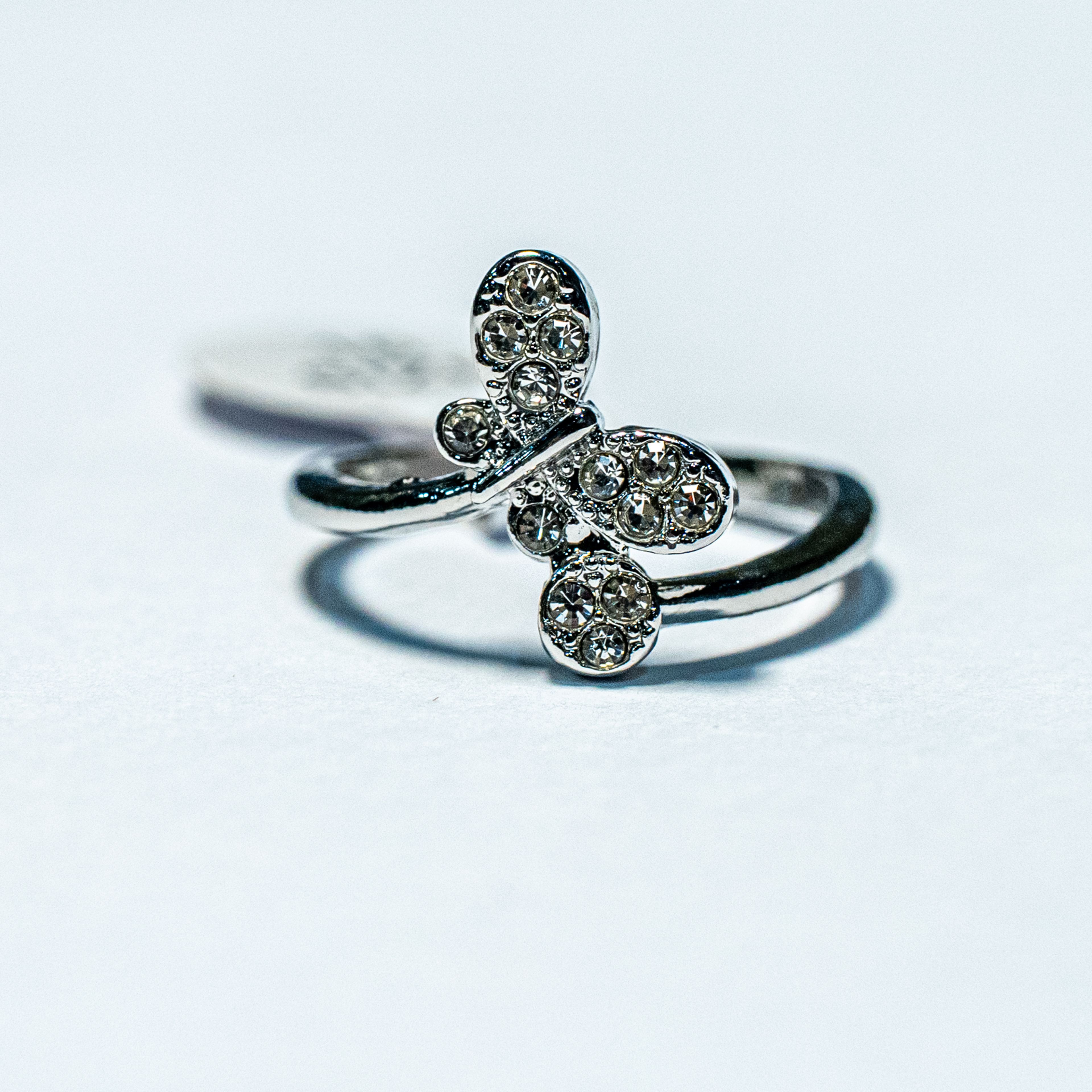 Crystal Clover Ring