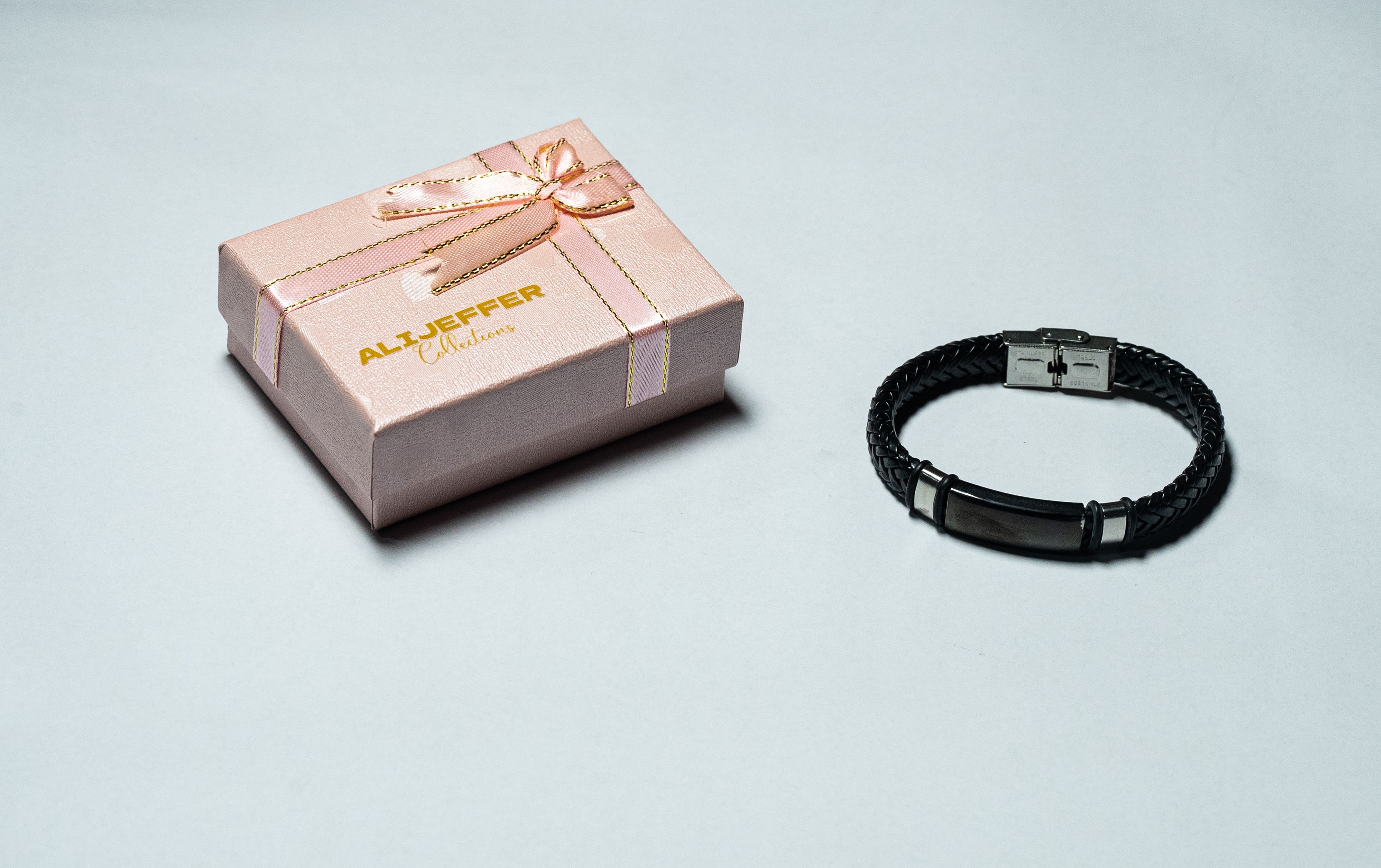Black Braided Cross Bracelet thumbnail 2