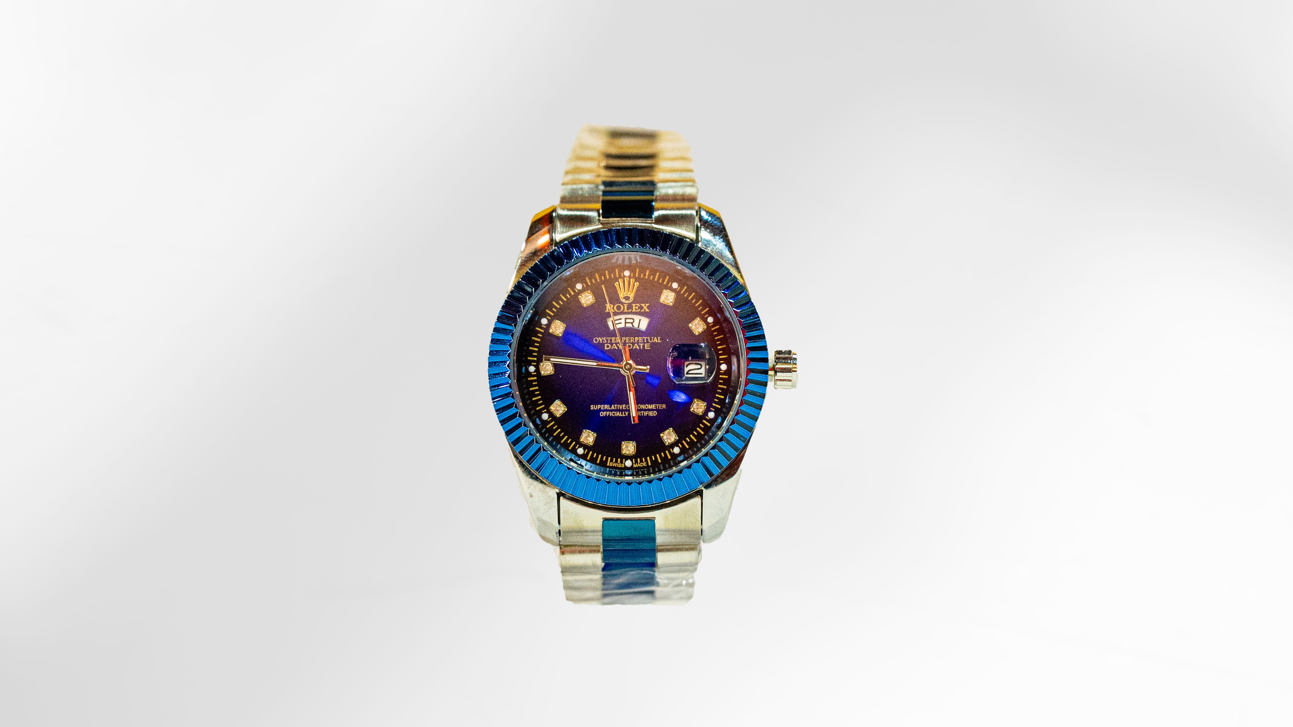 Rolex: Day-Date Blue Diamond Dial