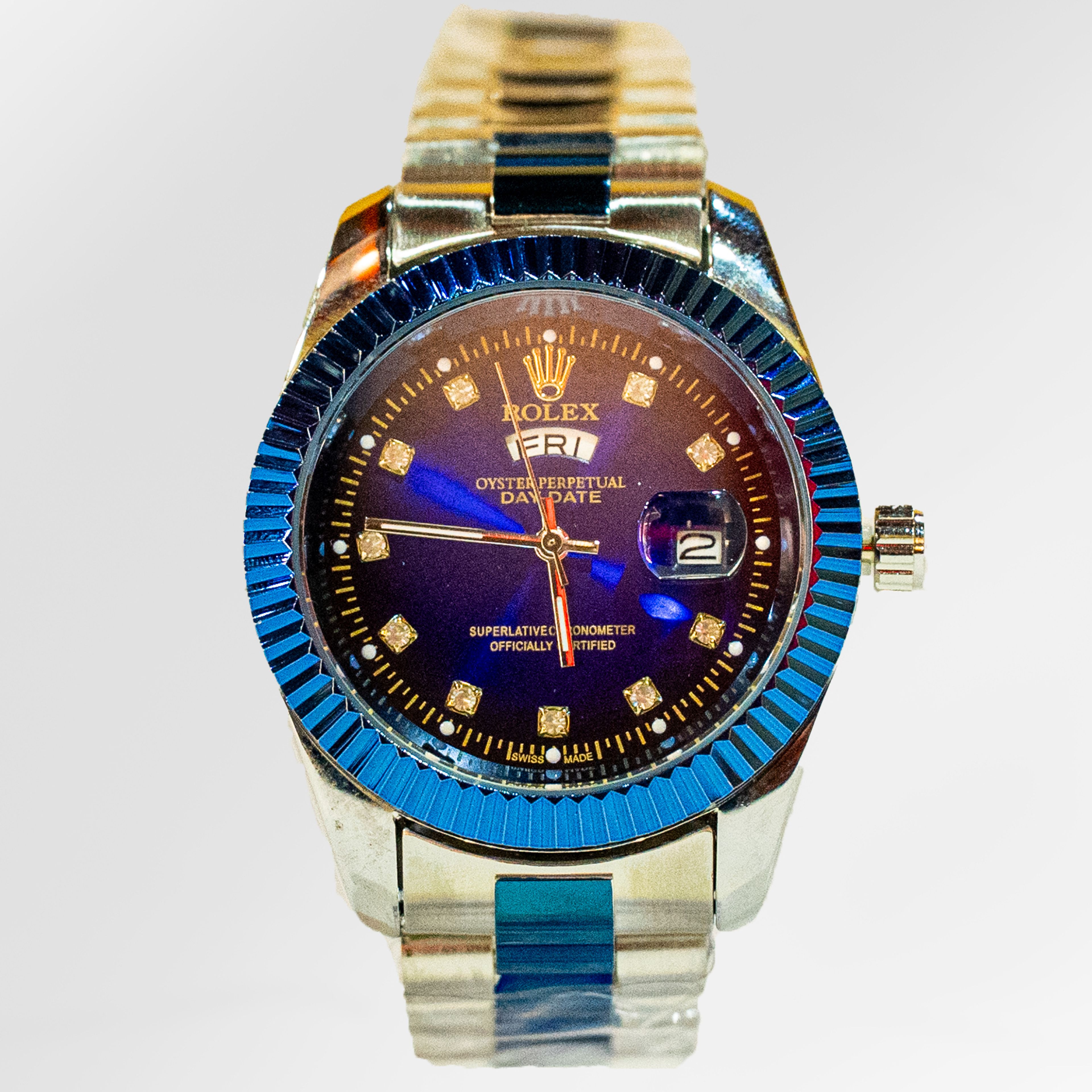 Rolex: Day-Date Blue Diamond Dial