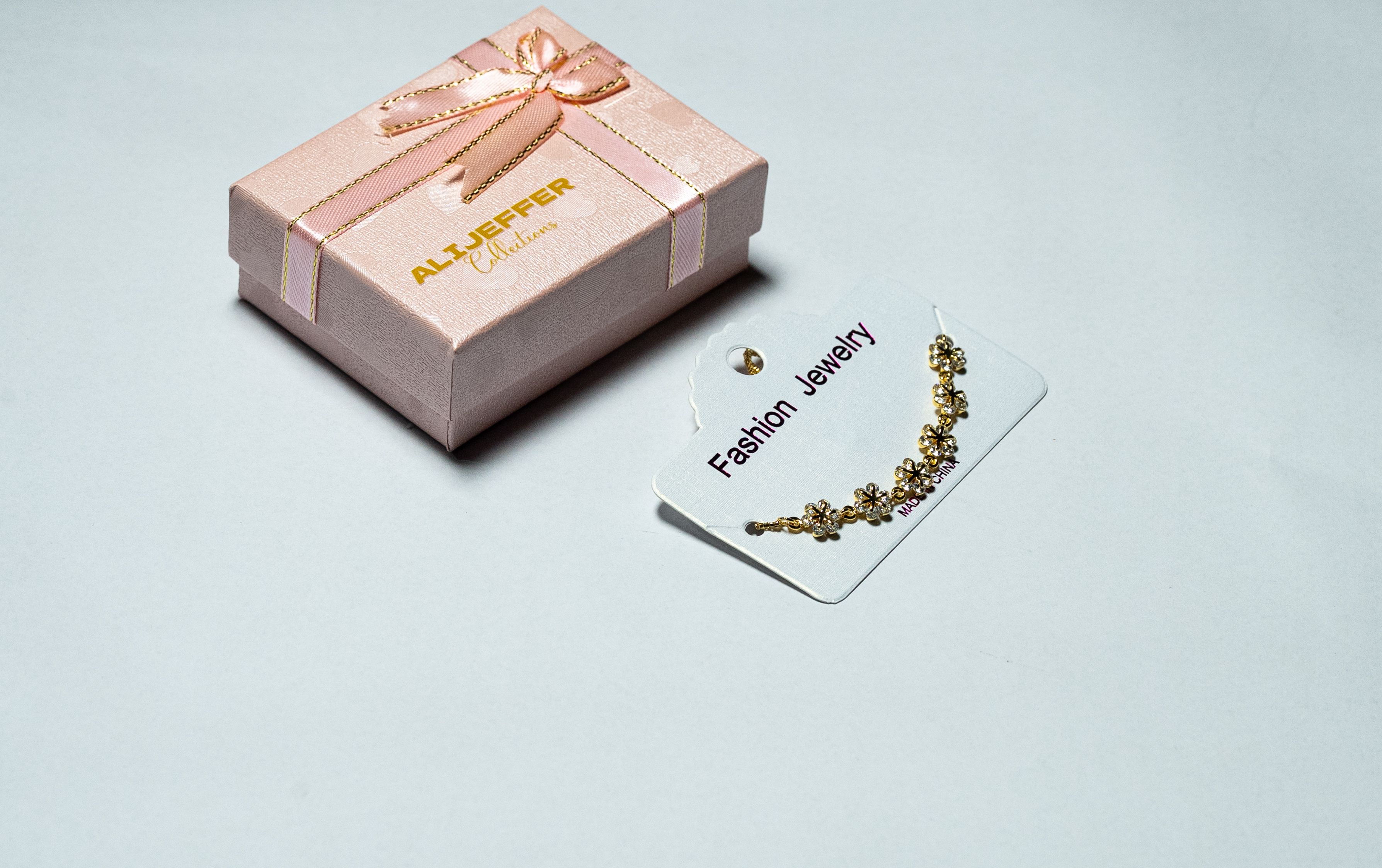 Gold Floral Crystal Bracelet thumbnail 2