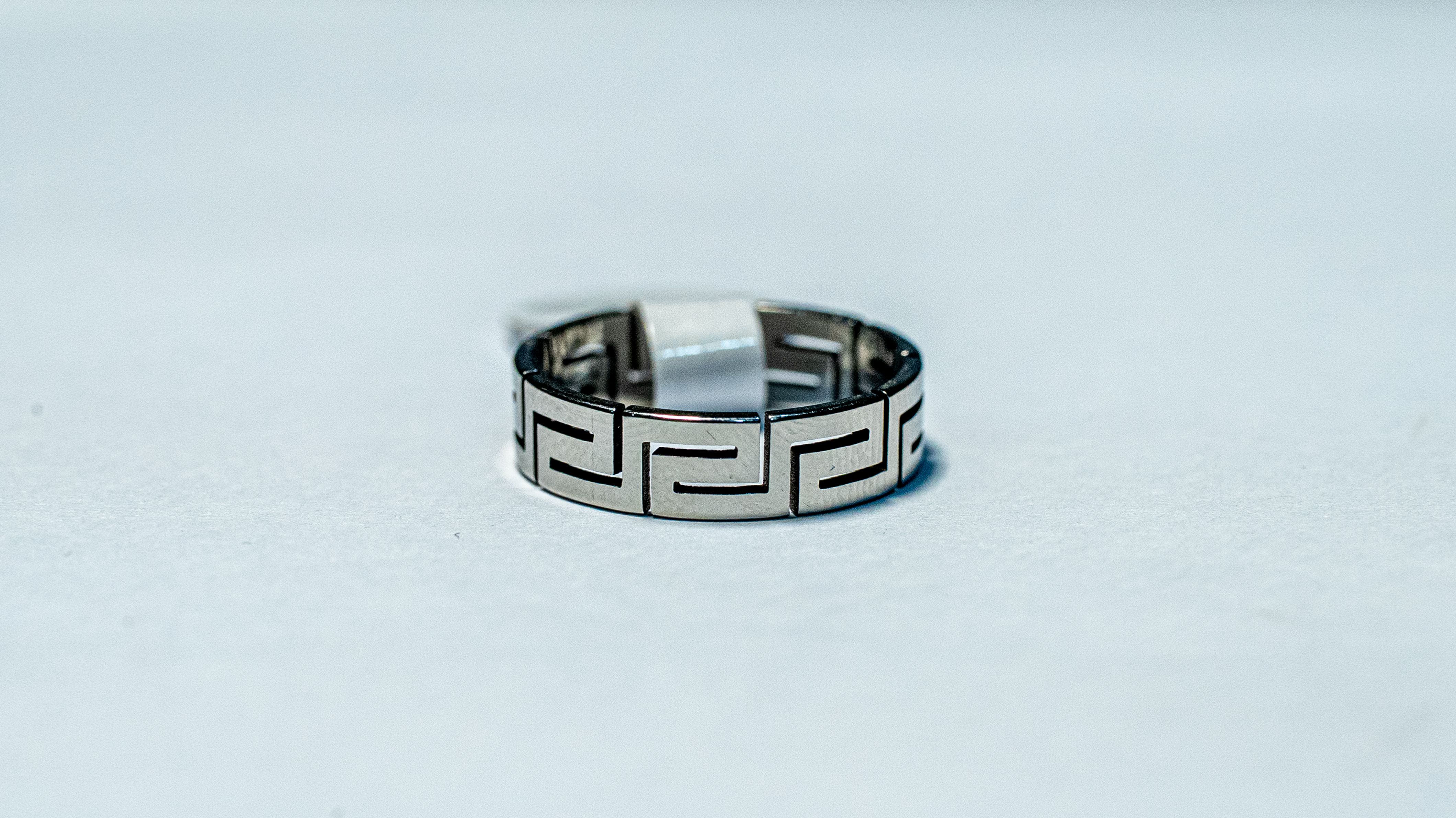Greek Key Band Ring