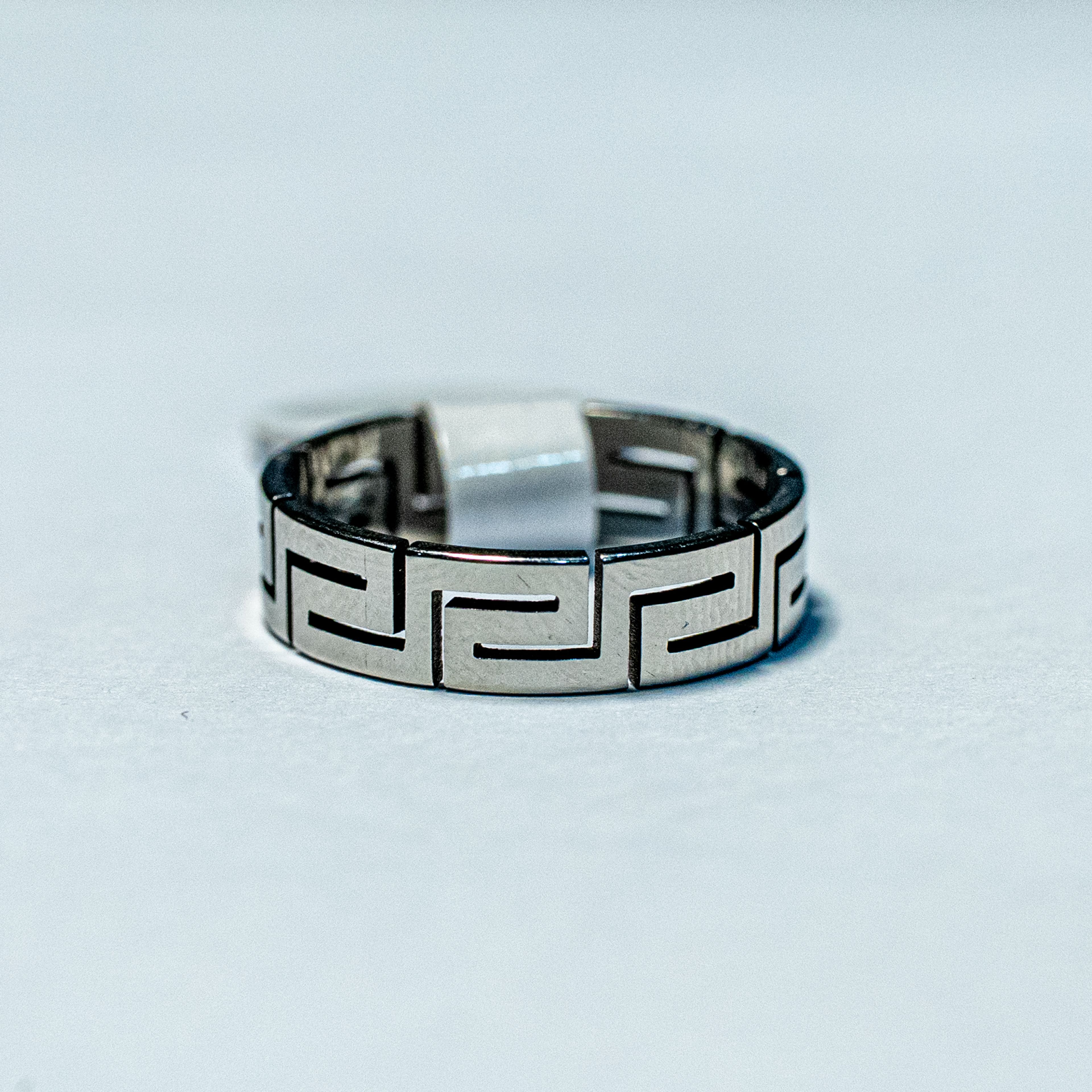 Greek Key Band Ring
