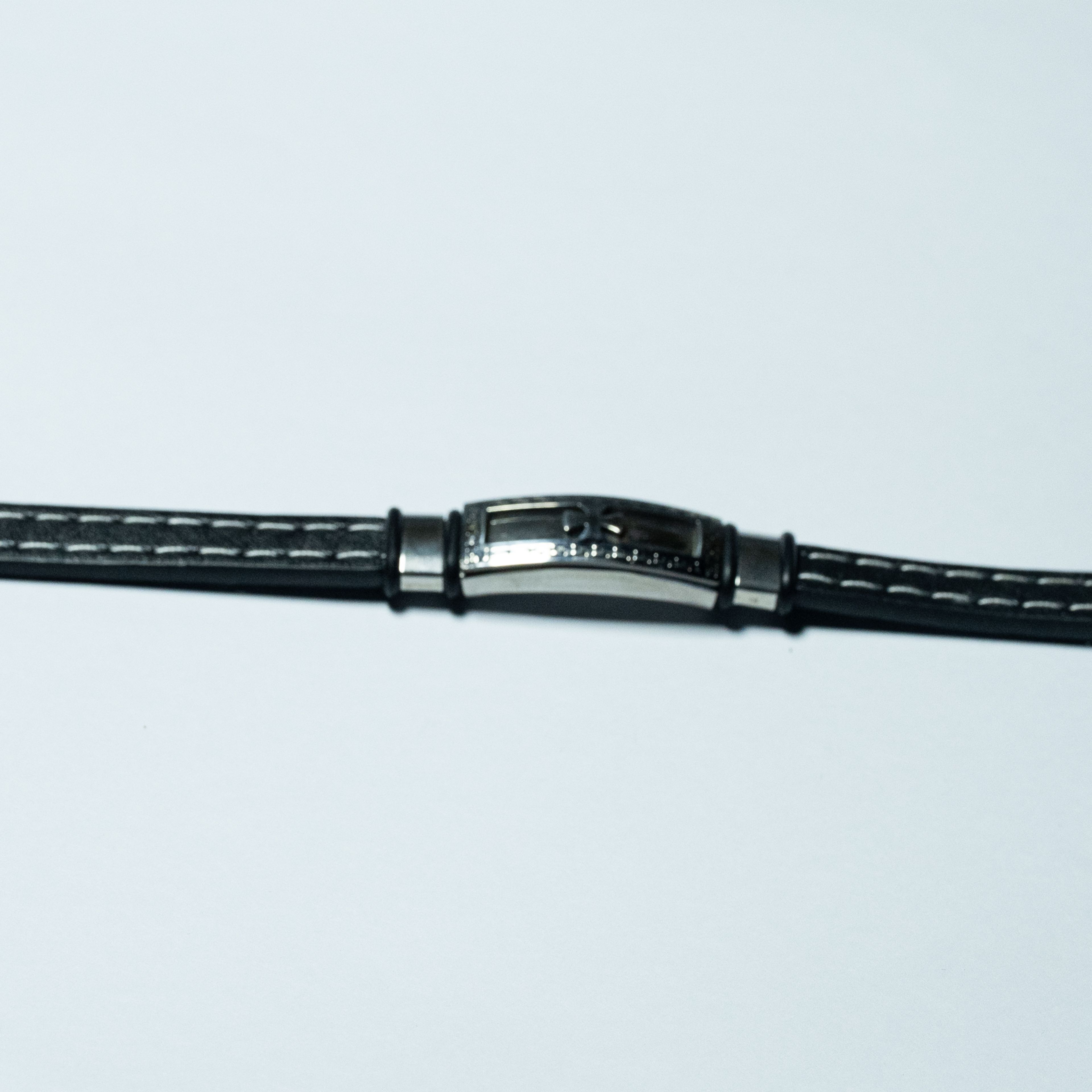 Black Double Strap Charm Bracelet