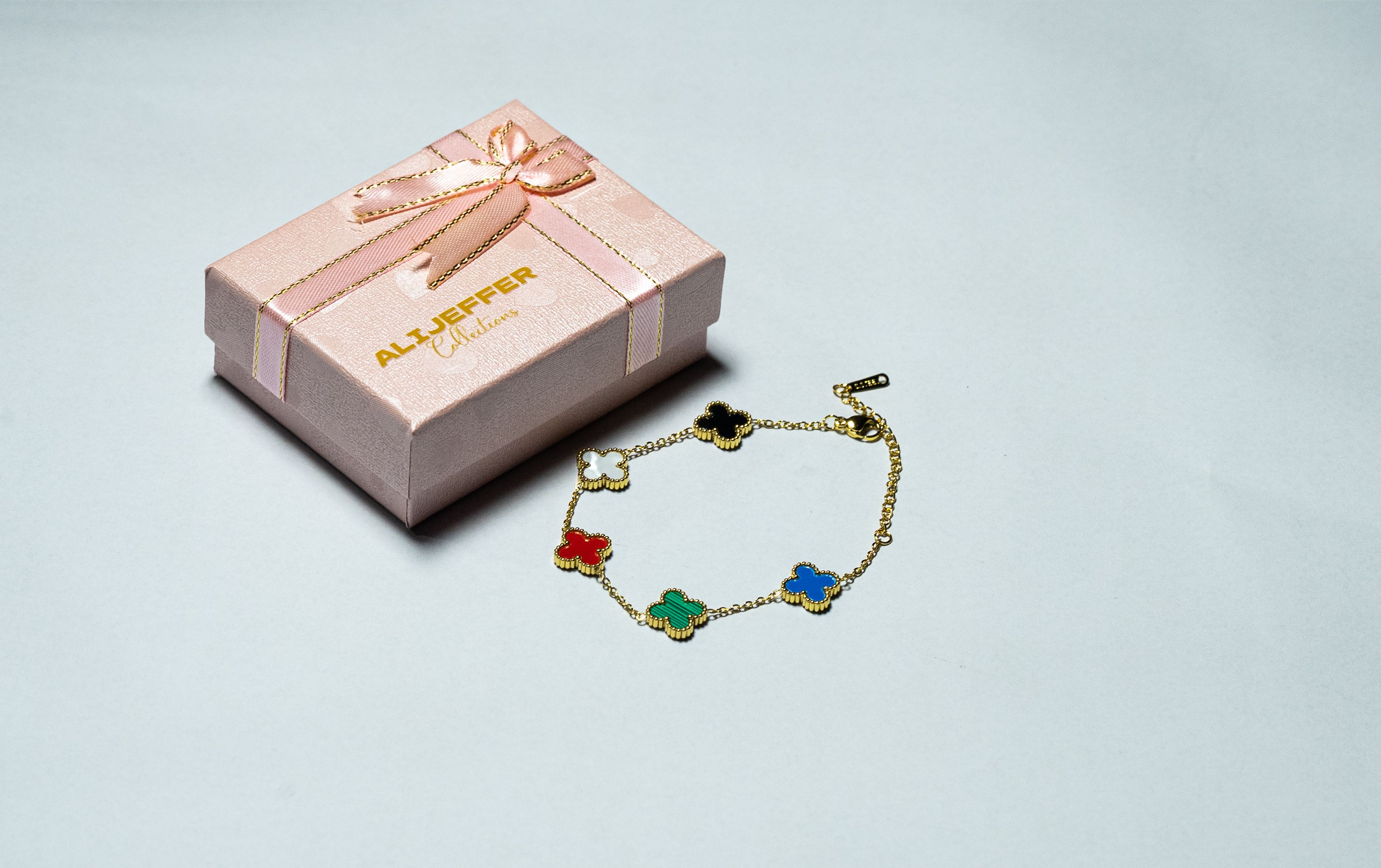 Multicolor Clover Station Bracelet thumbnail 2