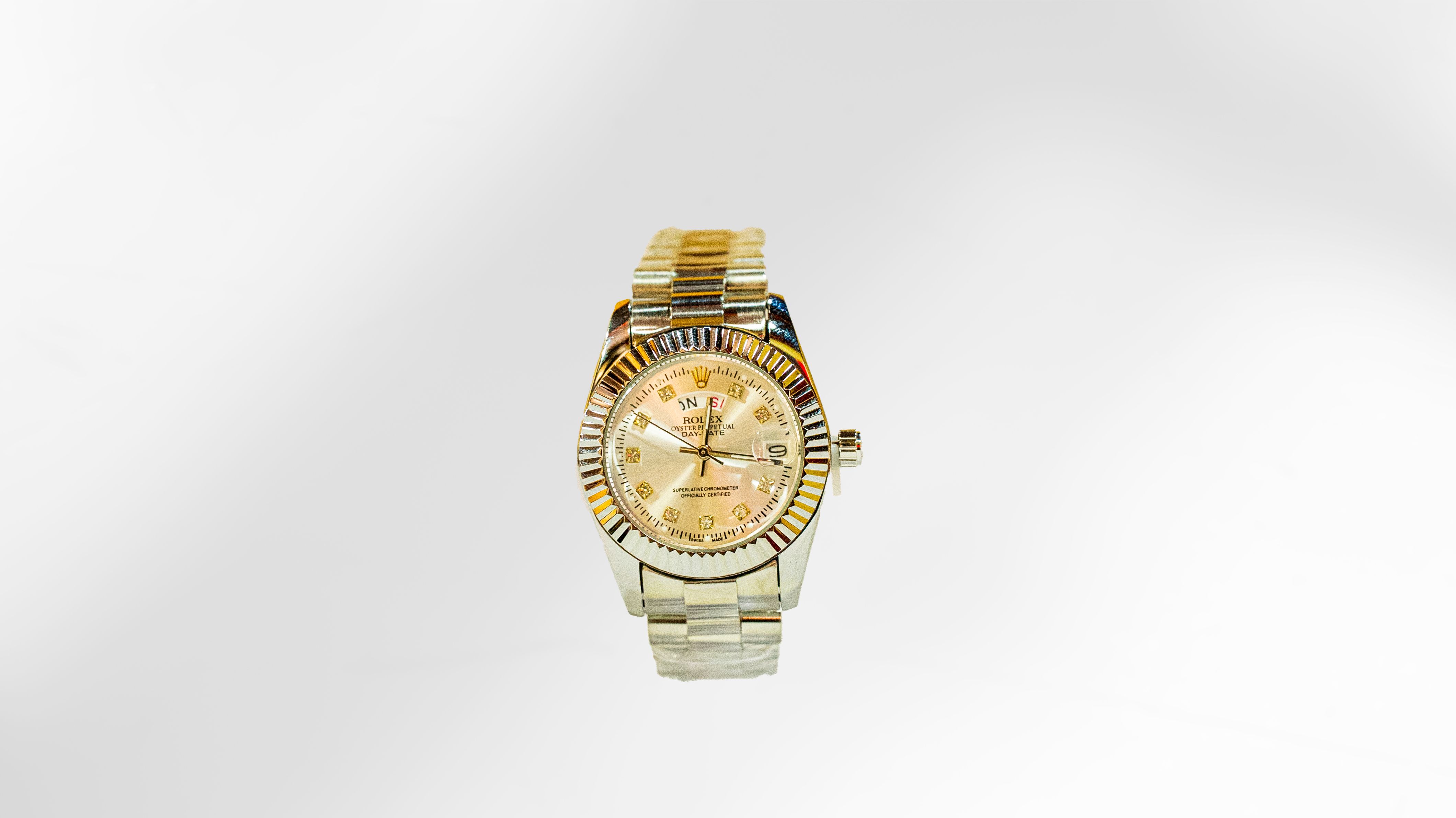Rolex: Day-Date Champagne Diamond Two-Tone