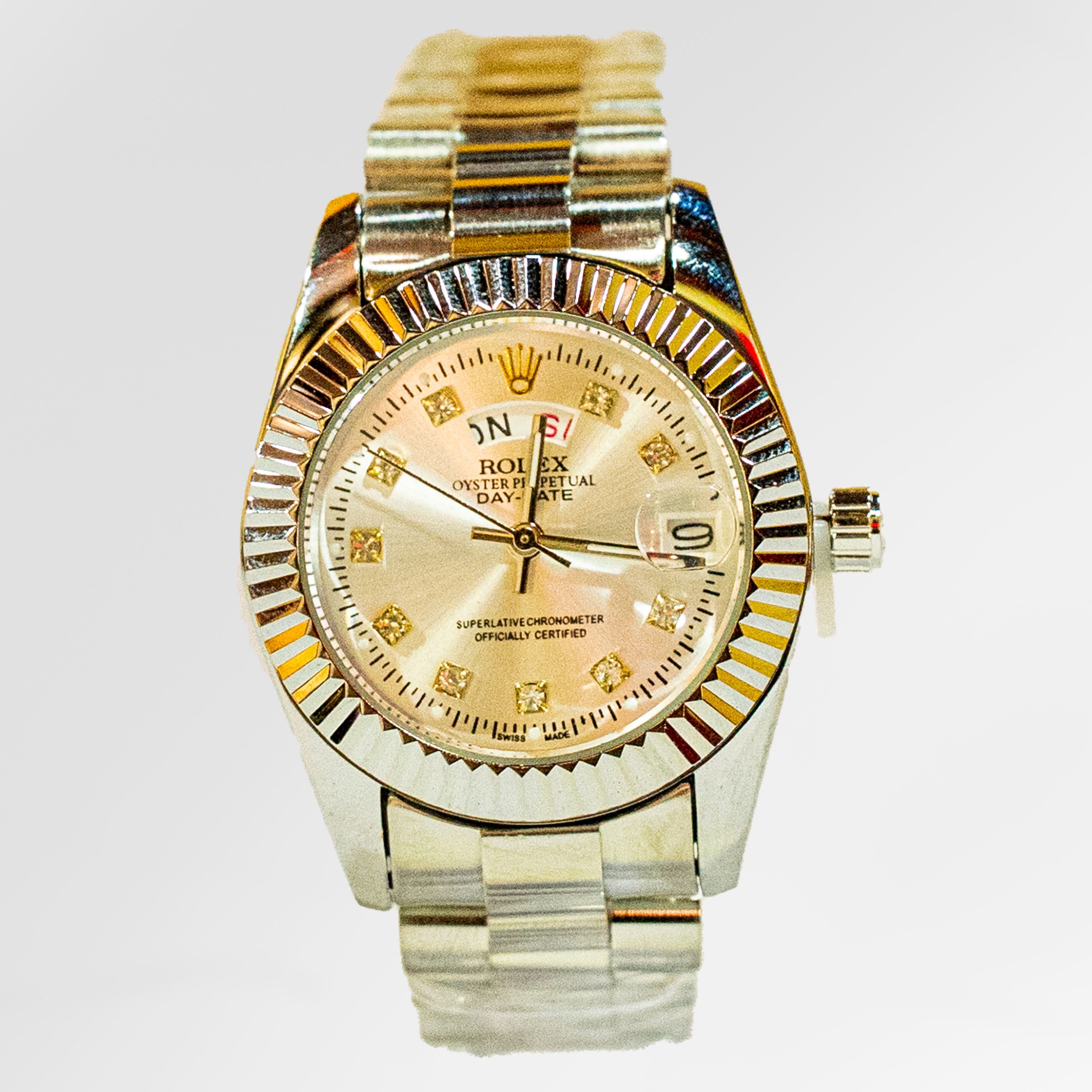 Rolex: Day-Date Champagne Diamond Two-Tone