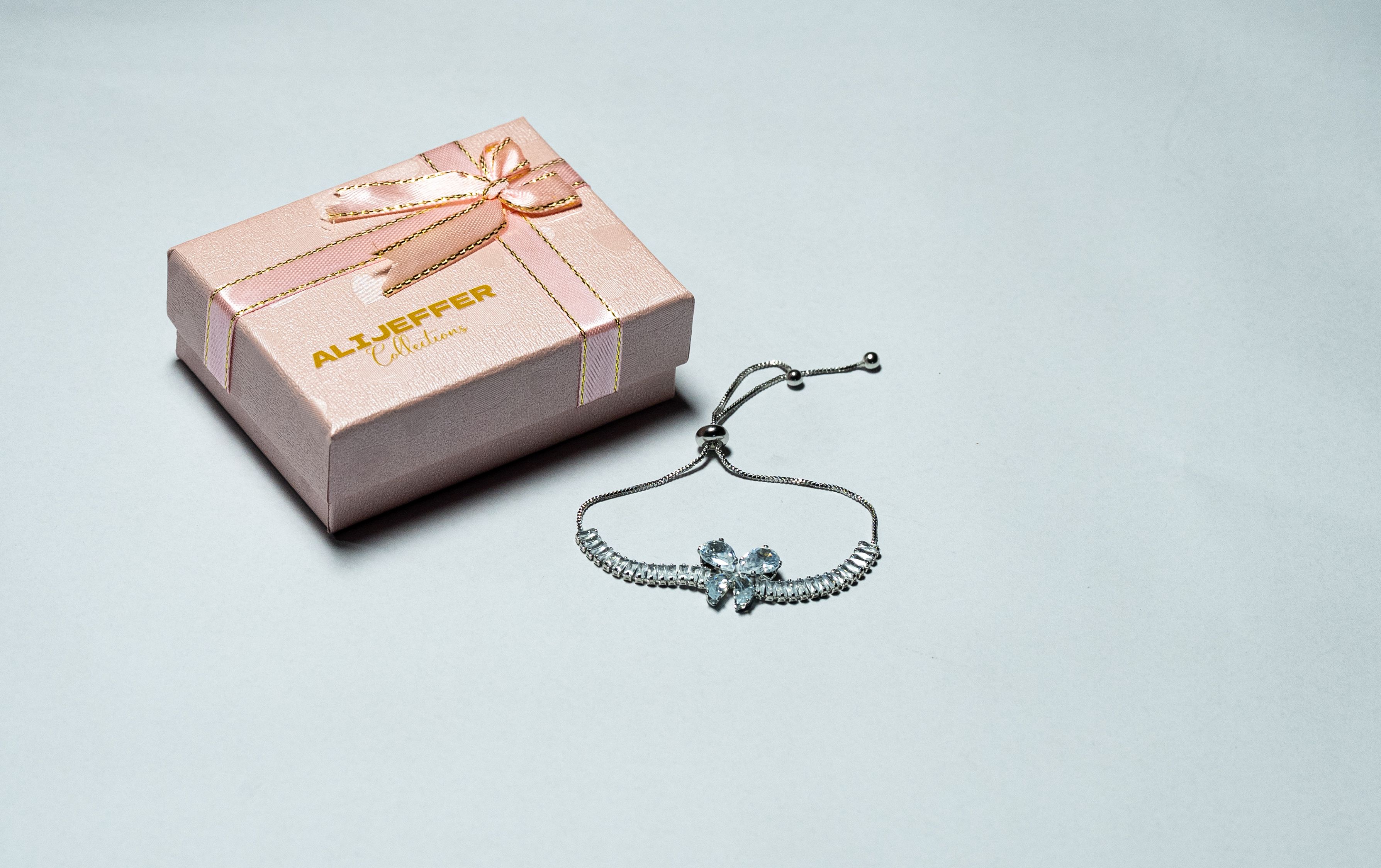 Silver Butterfly Adjustable Bracelet thumbnail 2