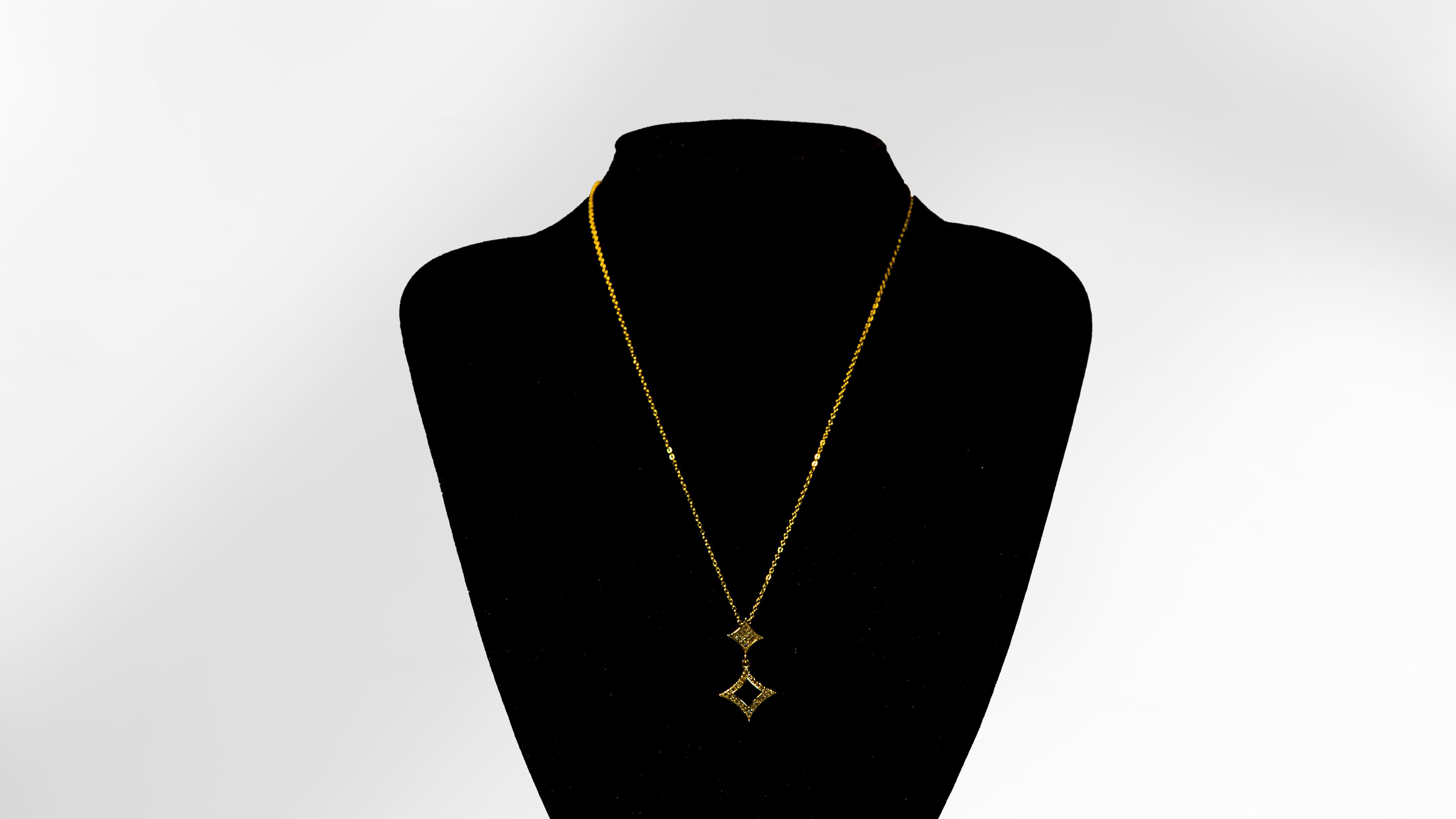 Diamond Duo Drop Necklace