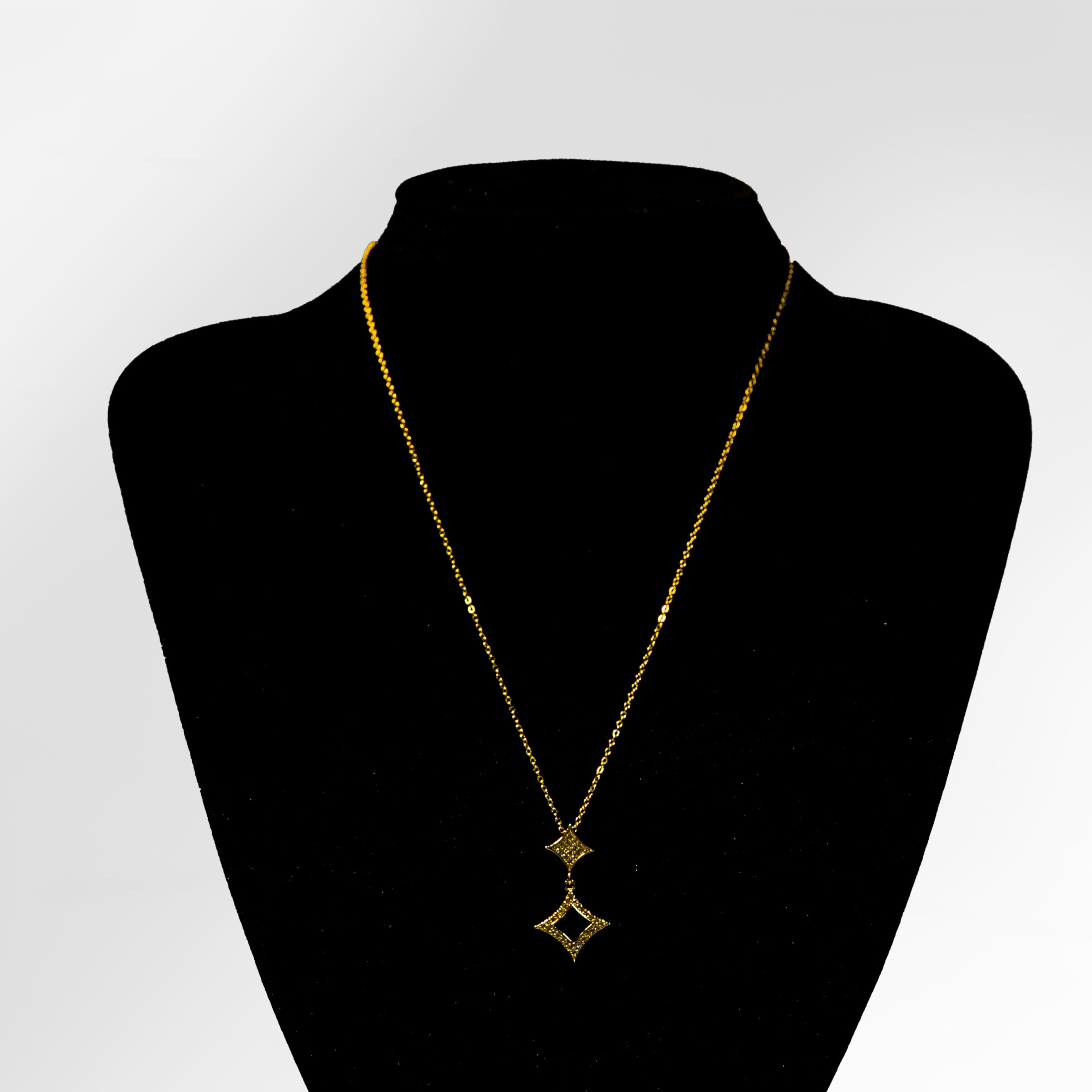 Diamond Duo Drop Necklace