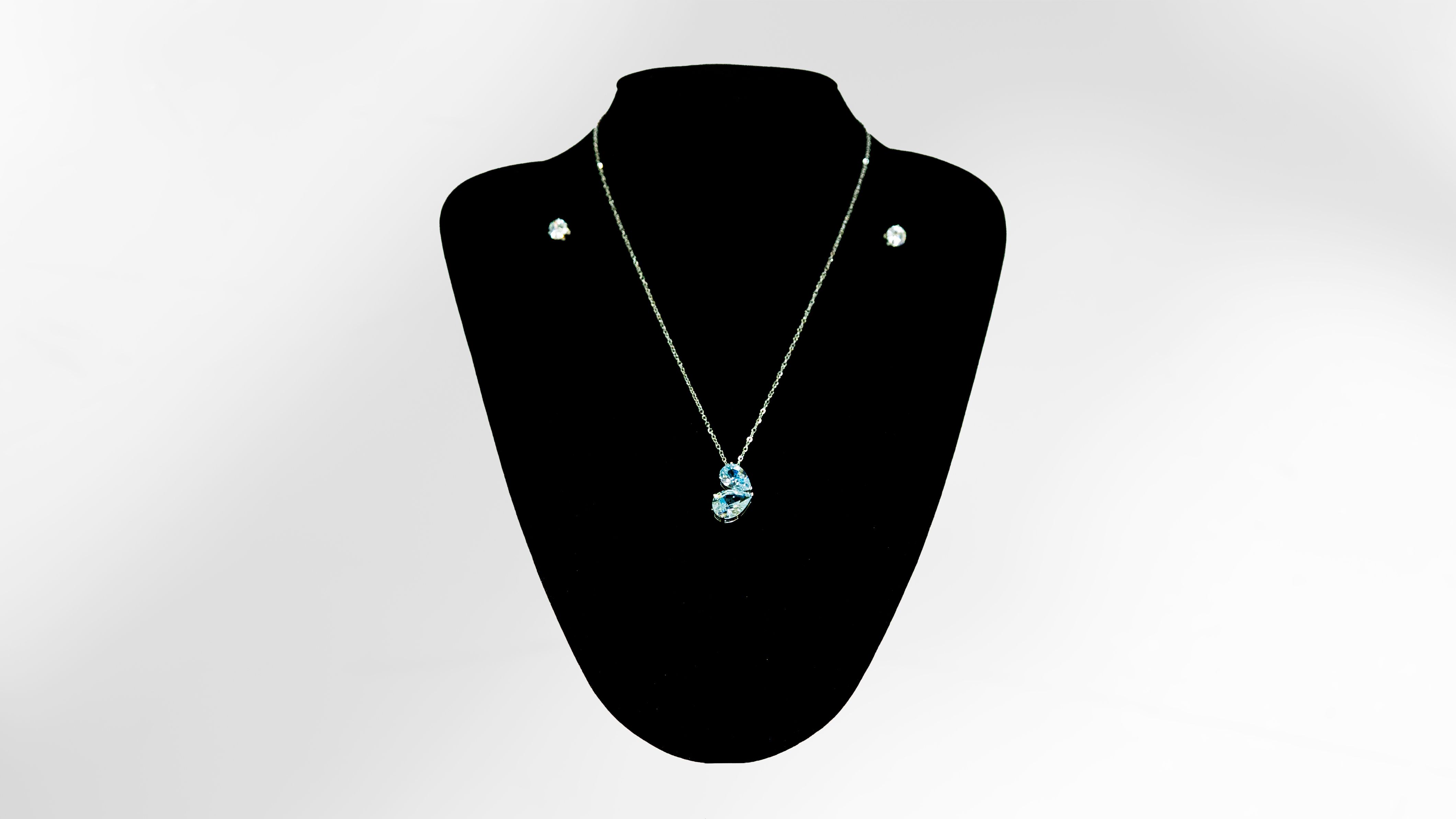 Aqua Twist Necklace and Earring Set