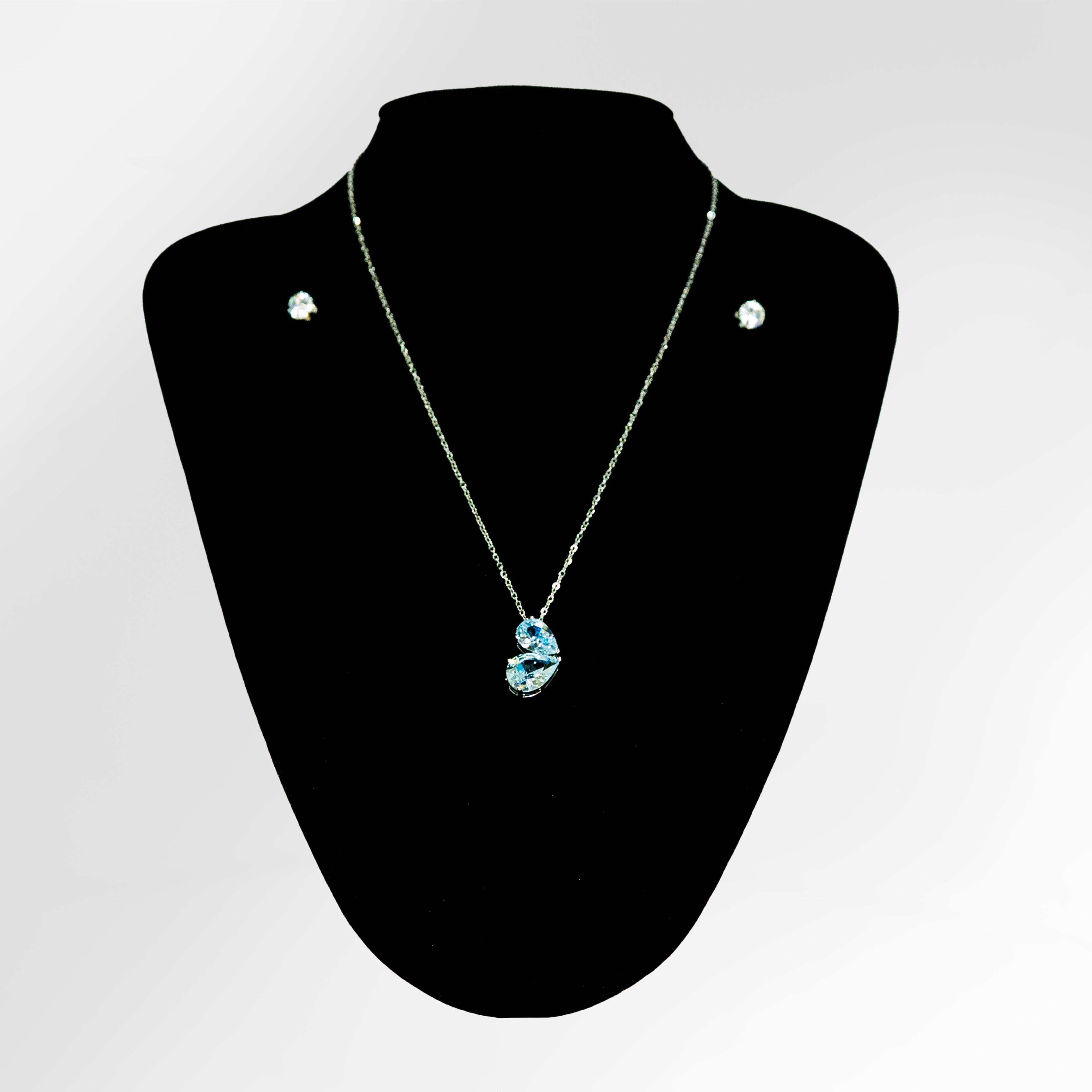 Aqua Twist Necklace and Earring Set