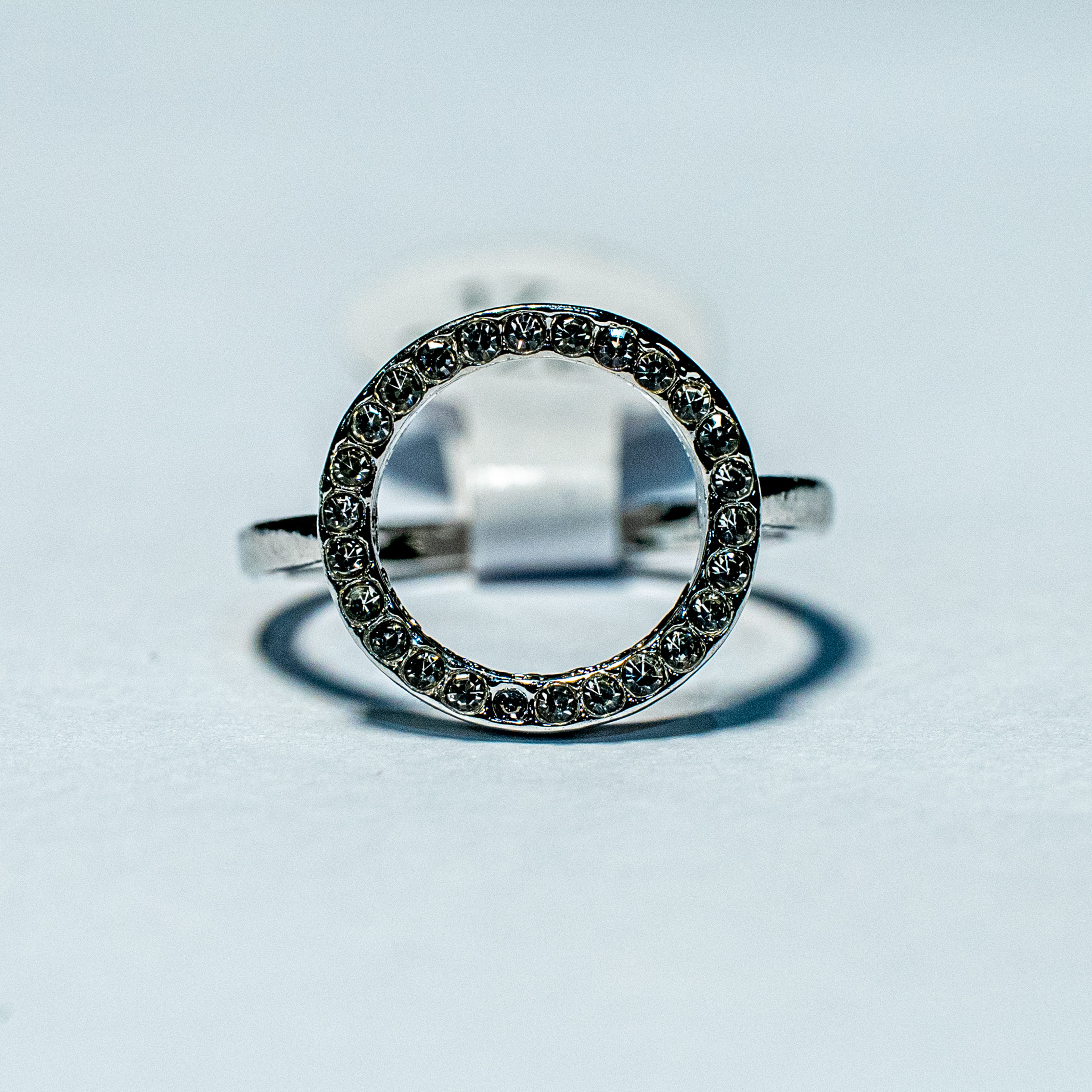 Crystal Circle Frame Ring